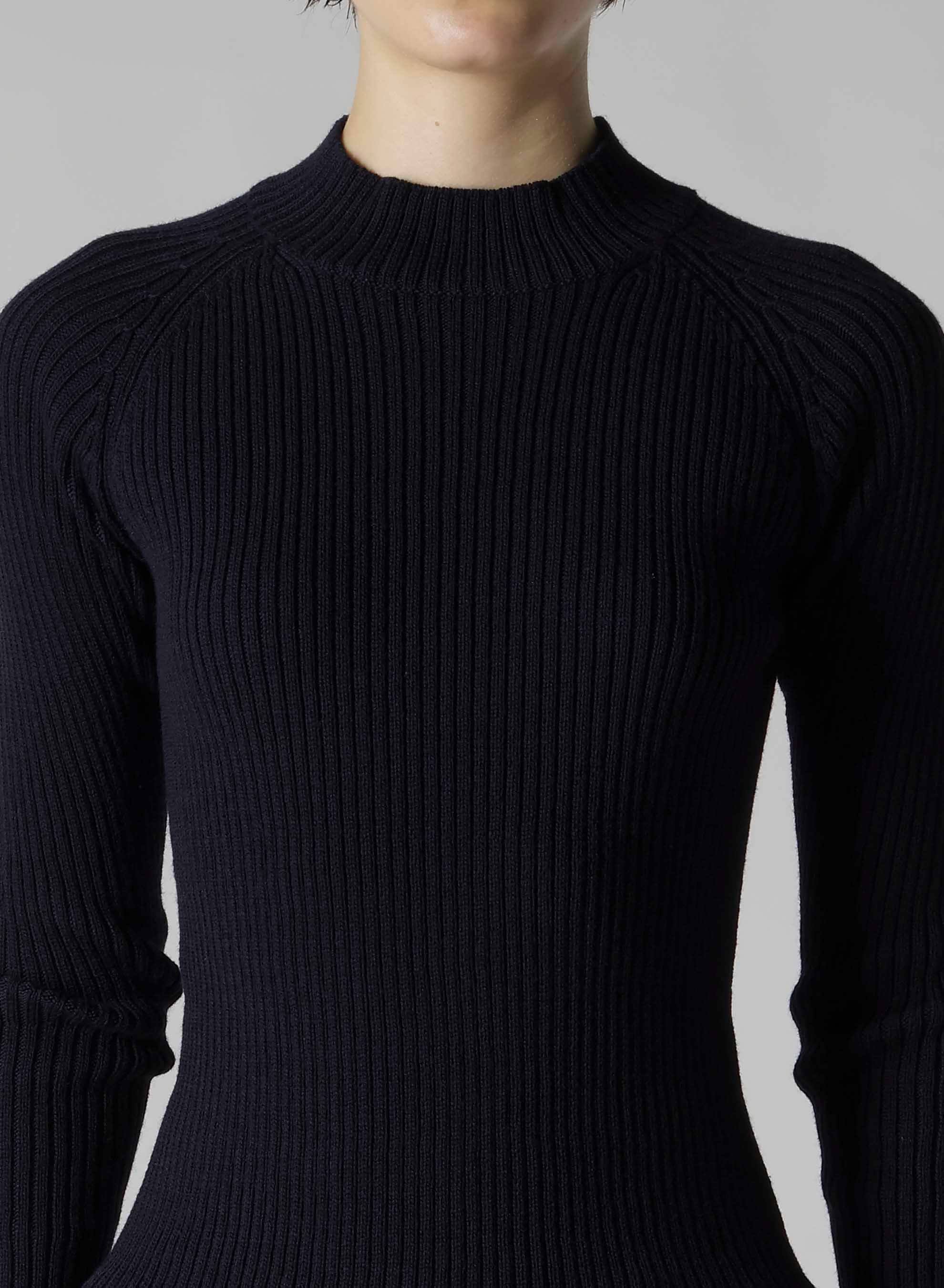 RIBBED MINI HIGH NECK PULLOVER