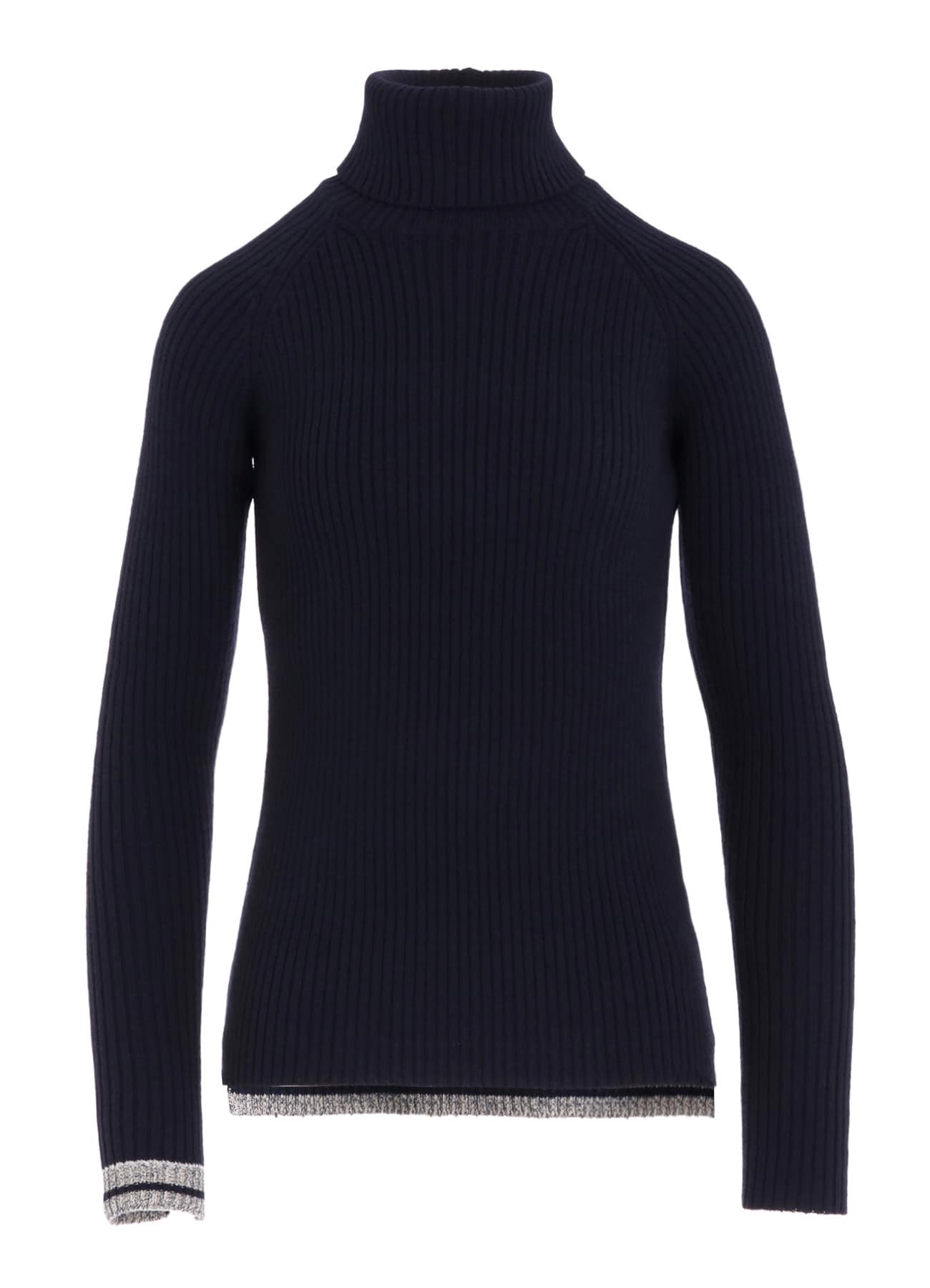 RIBBED HIGH NECK PULLOVER