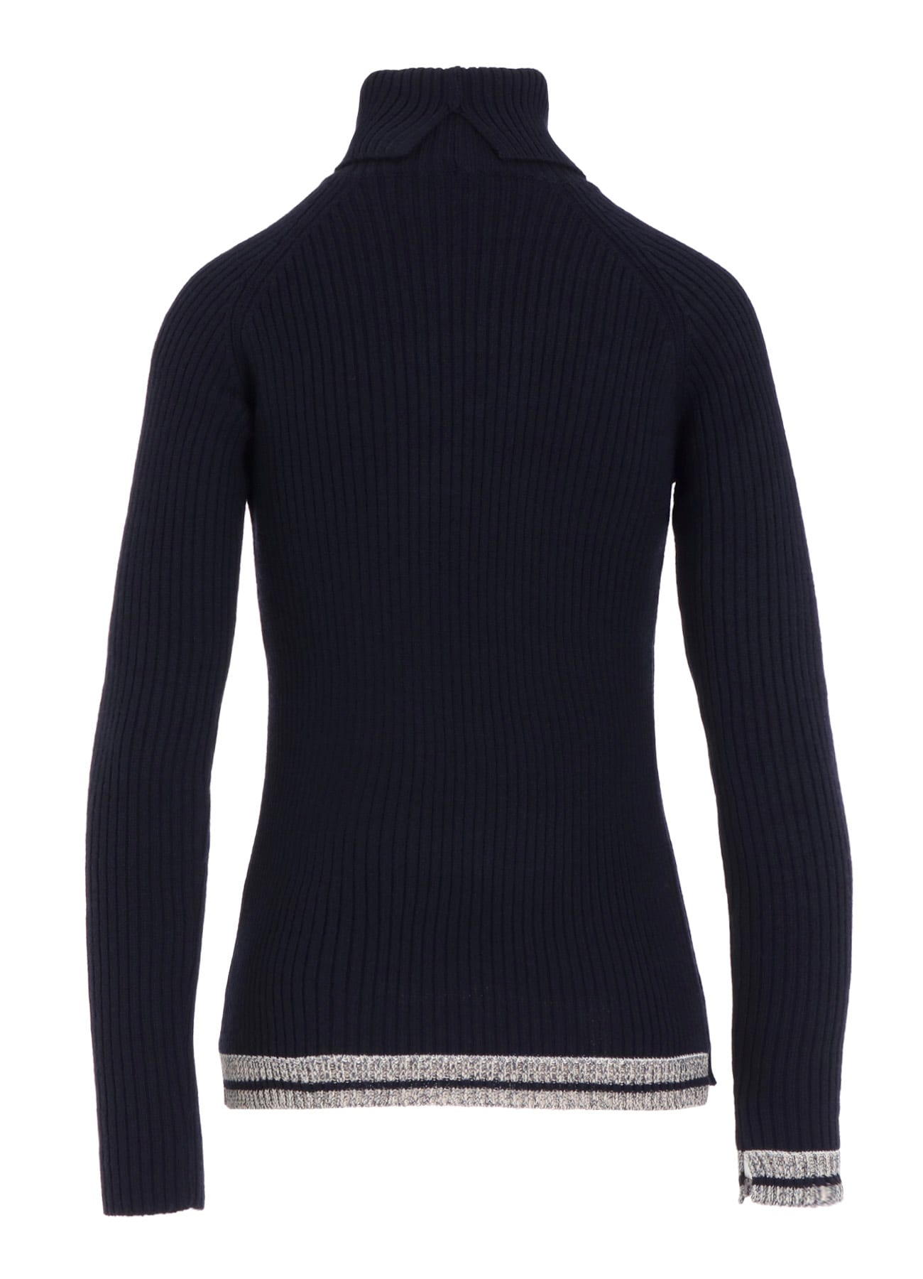 RIBBED HIGH NECK PULLOVER
