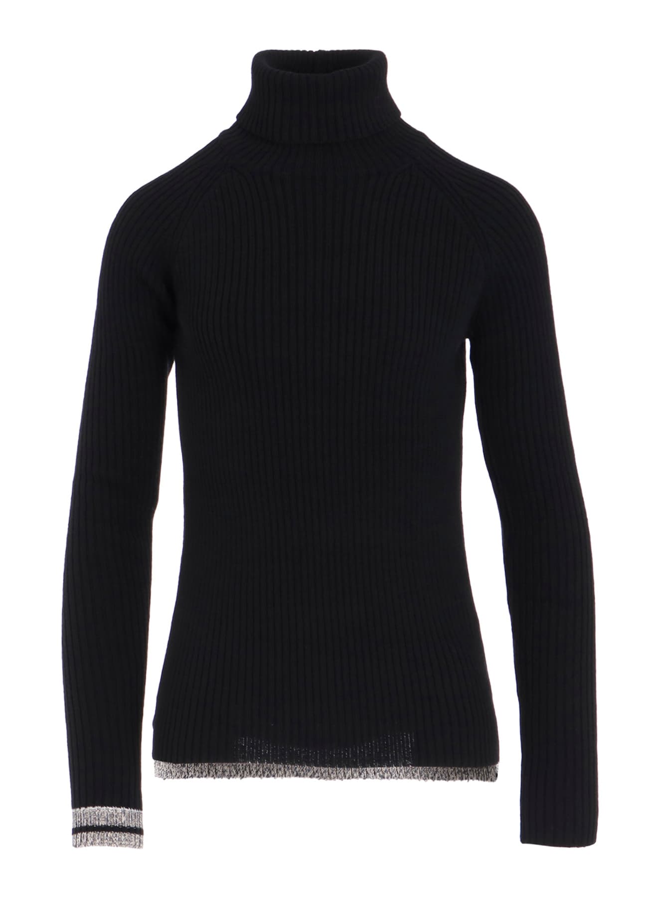RIBBED HIGH NECK PULLOVER