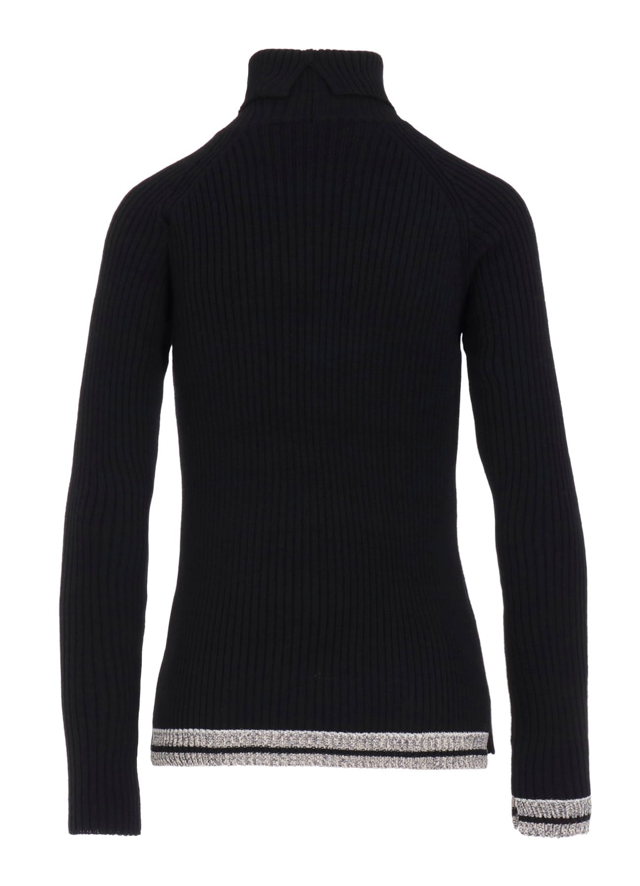 RIBBED HIGH NECK PULLOVER