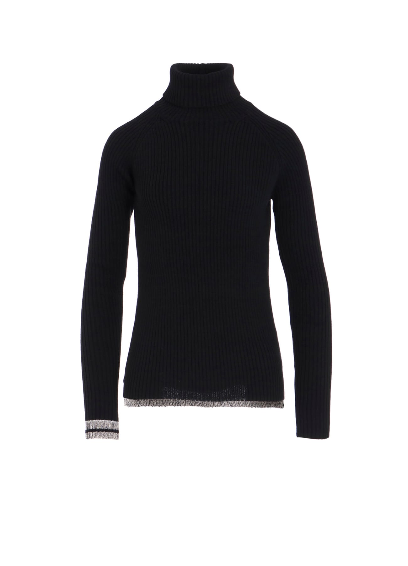 RIBBED HIGH NECK PULLOVER