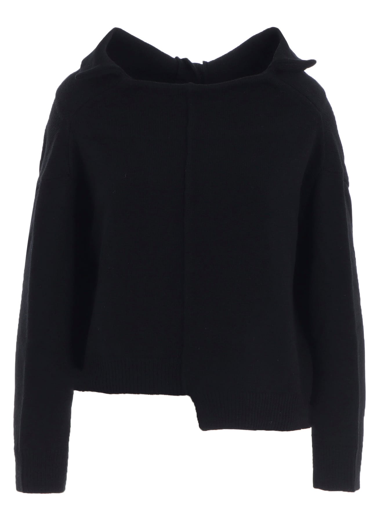 WOOL JERSEY ASYMMETRIC PULLOVER