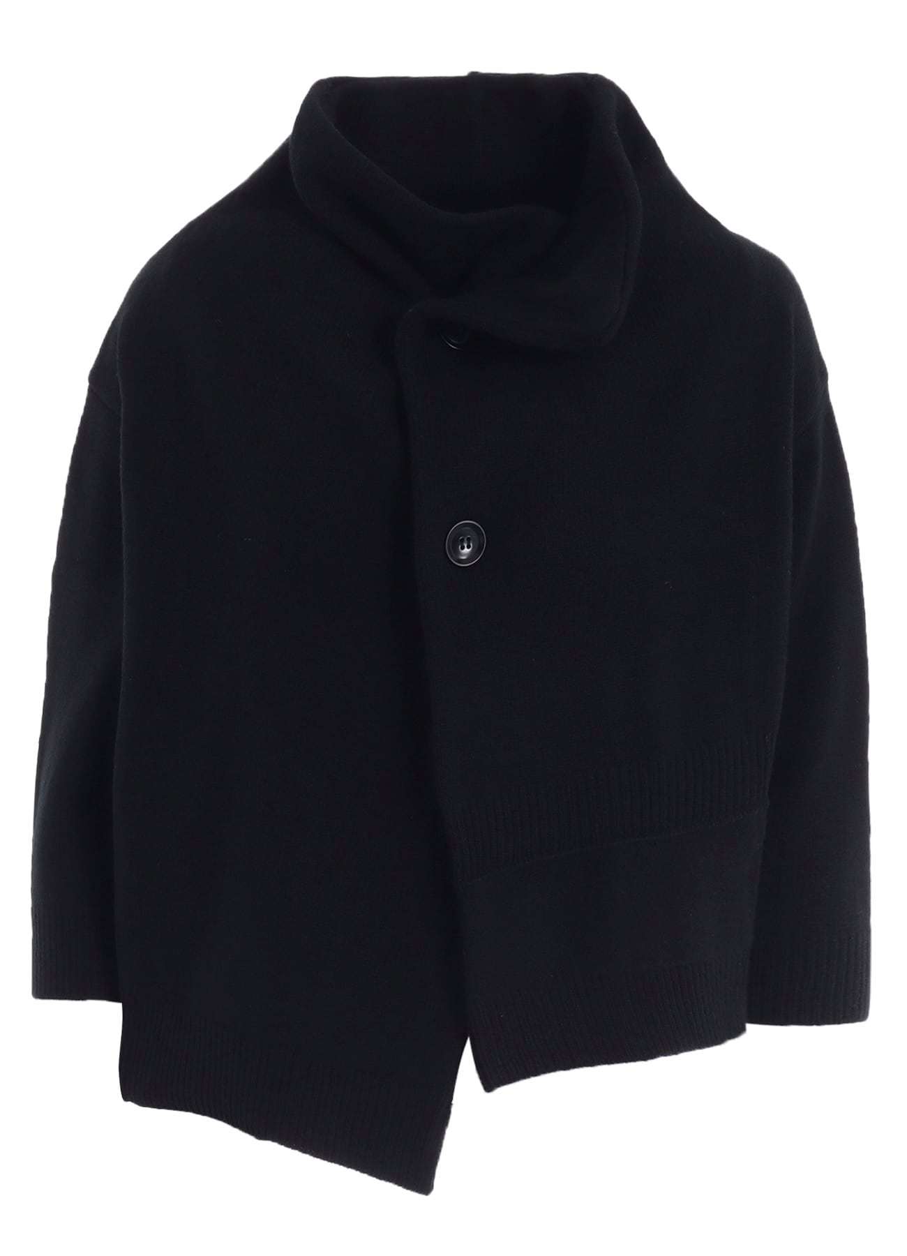WOOL JERSEY SNAP BUTTON CARDIGAN