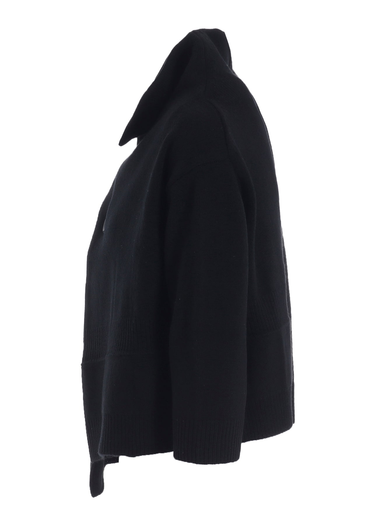 WOOL JERSEY SNAP BUTTON CARDIGAN