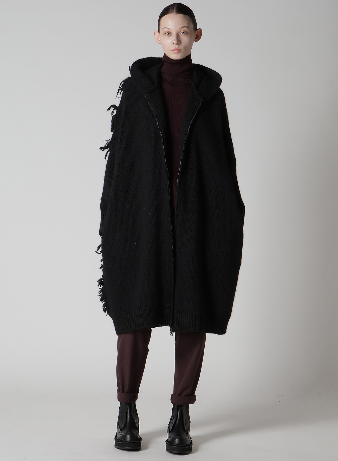 FRINGE JQ HOODED CARDIGAN