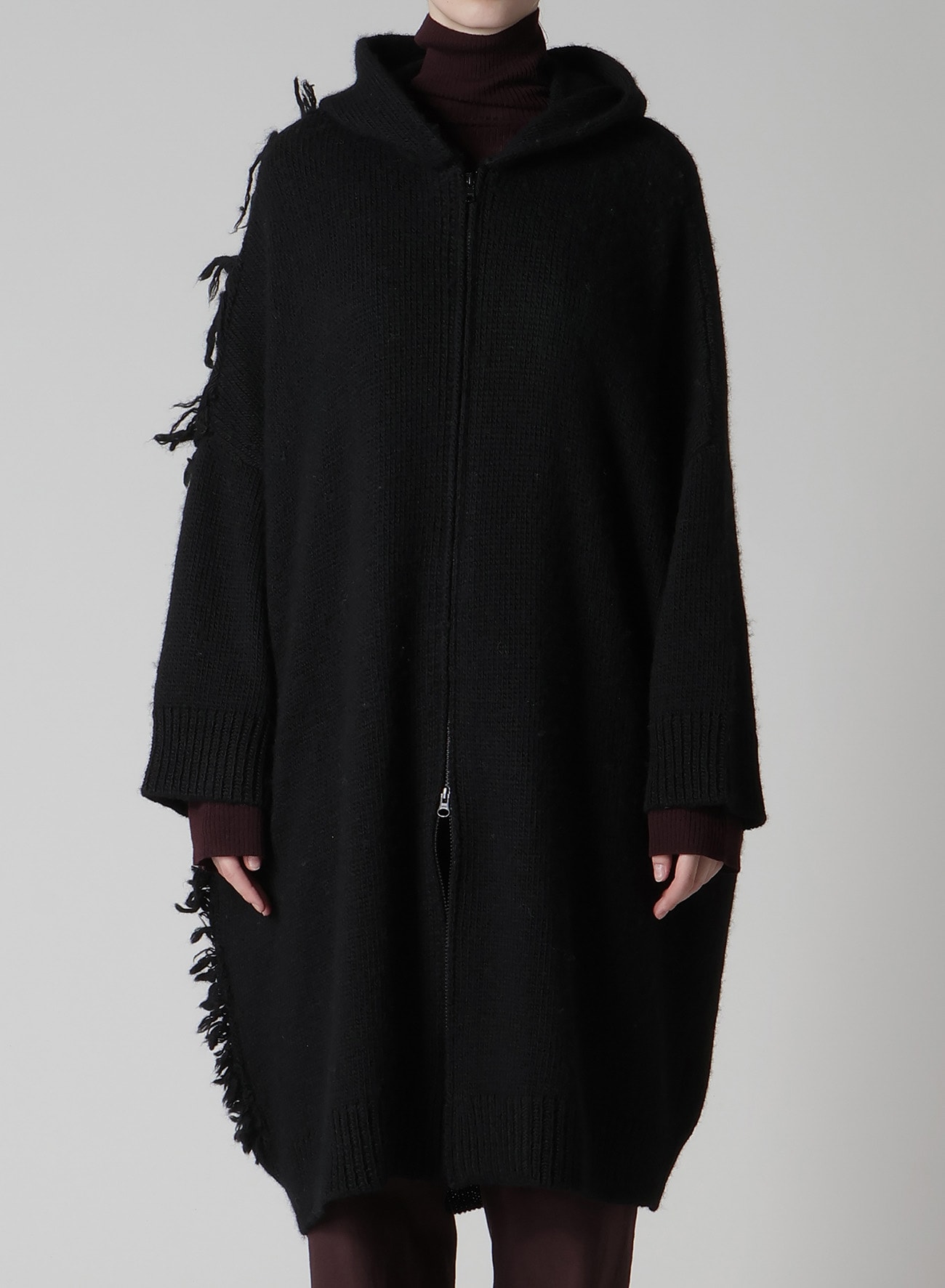 FRINGE JQ HOODED CARDIGAN