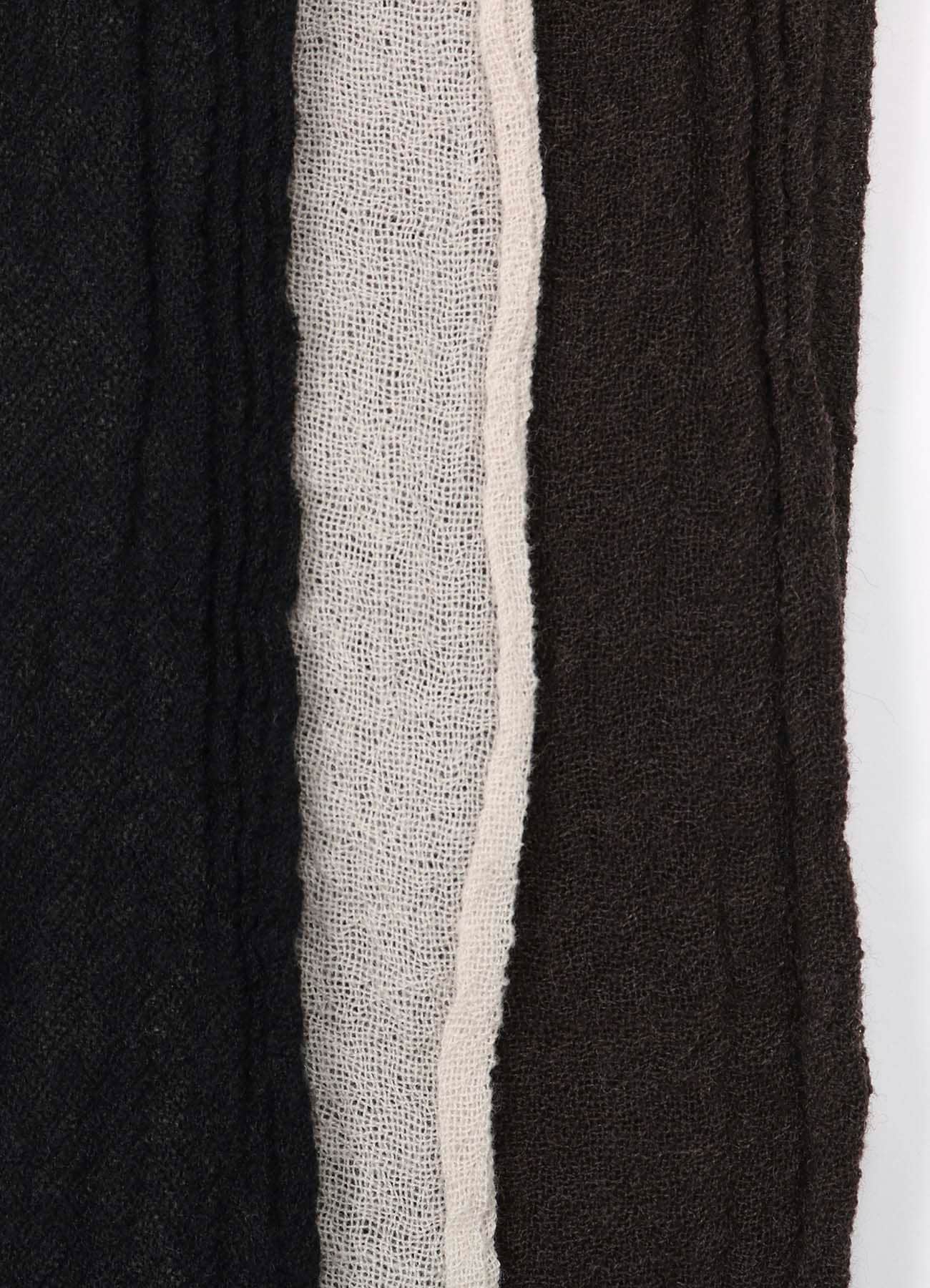 THREE-LAYERED WOOL SCARF