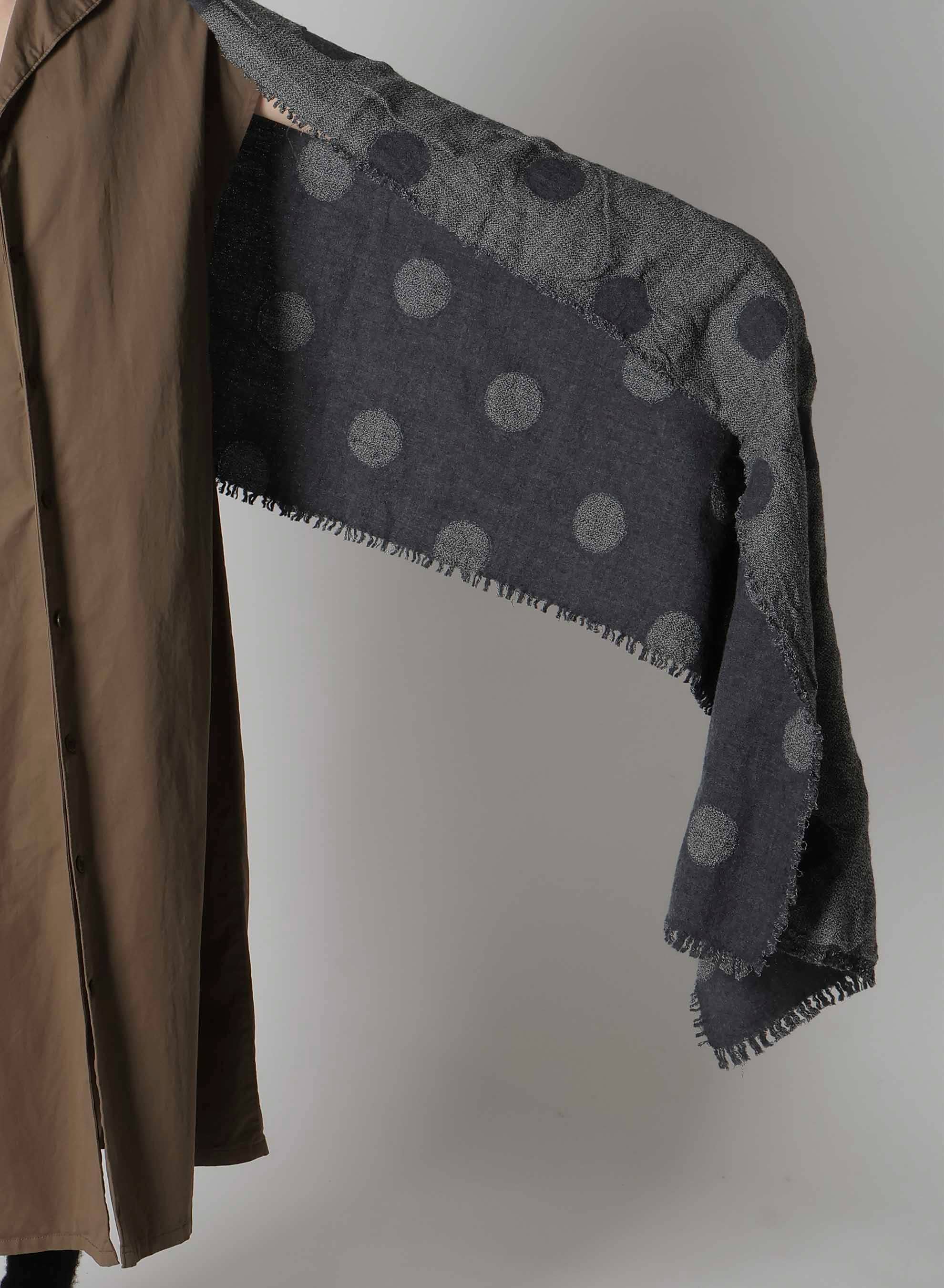 WOOL MILLING REVERSIBLE POLKA DOT SCARF