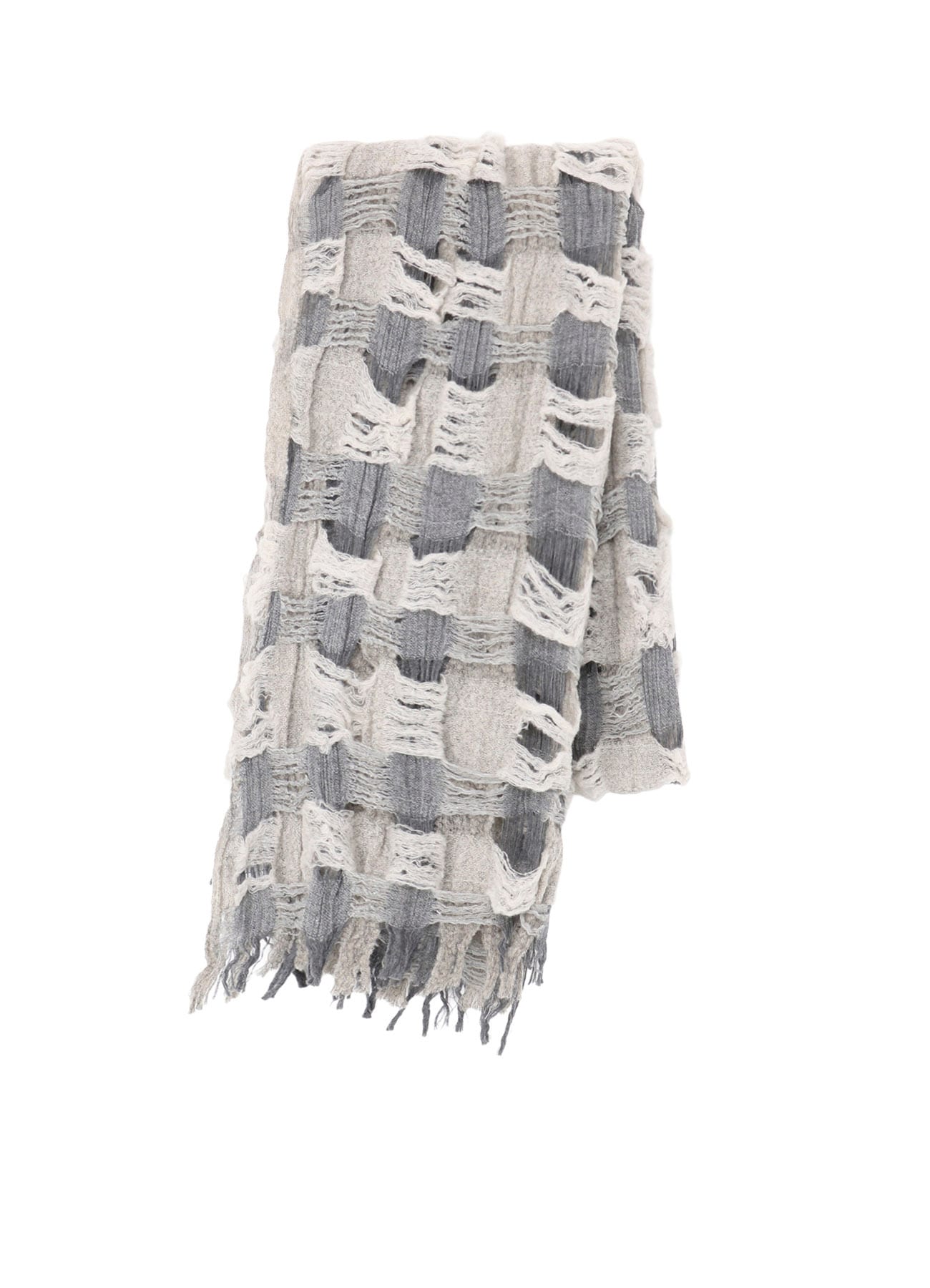 PLAID BOUCLE SCARF