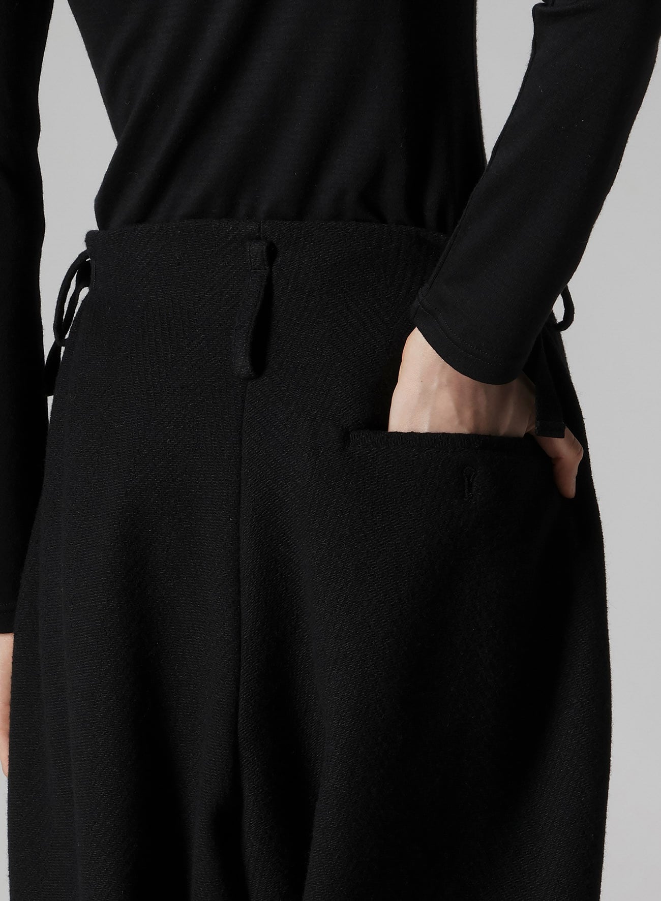 BIG HERRINGBONE DOUBLE TUCK WIDE PANTS