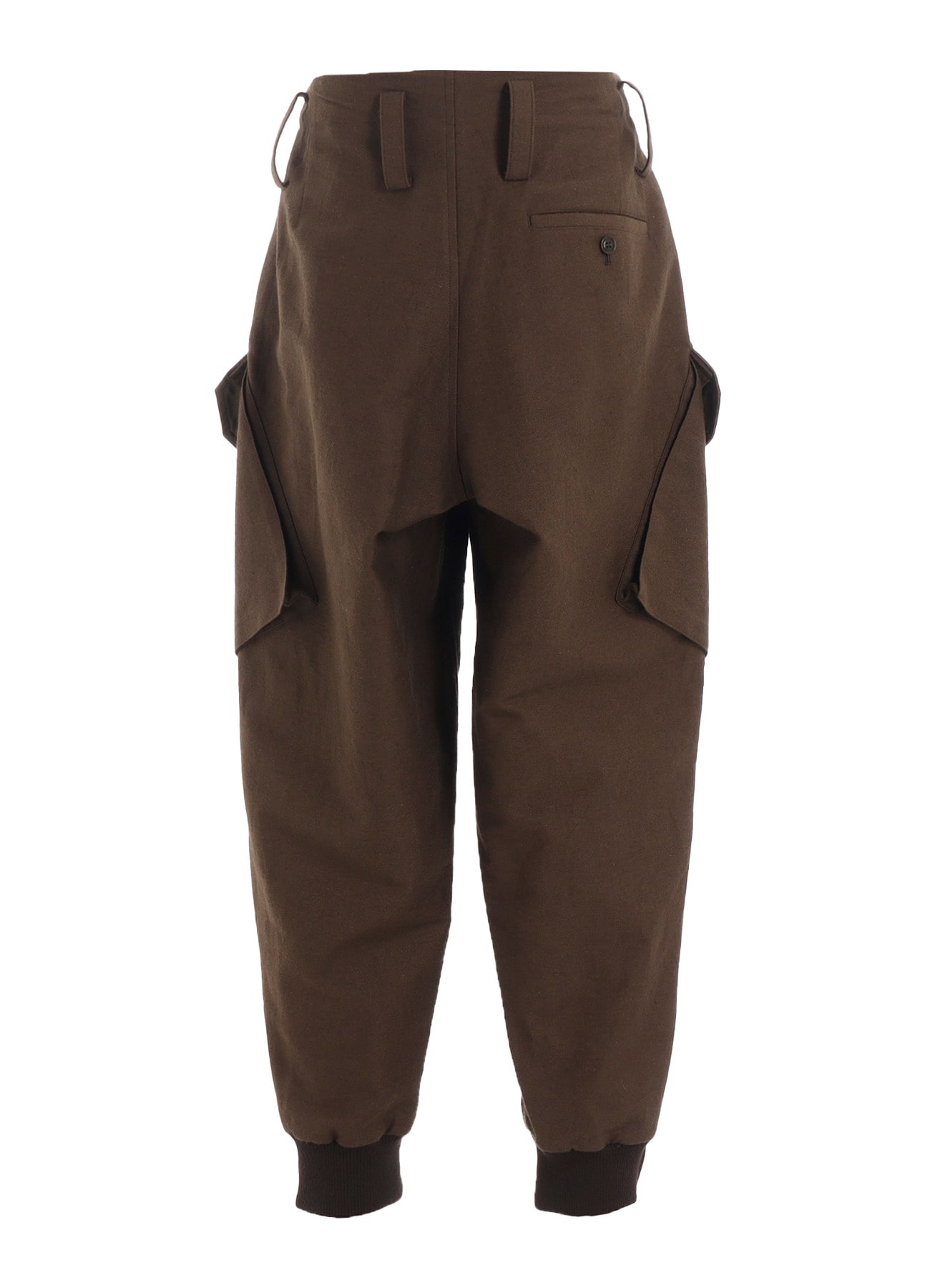 COTTON/FLAX MOLESKIN RIB HEM PANTS