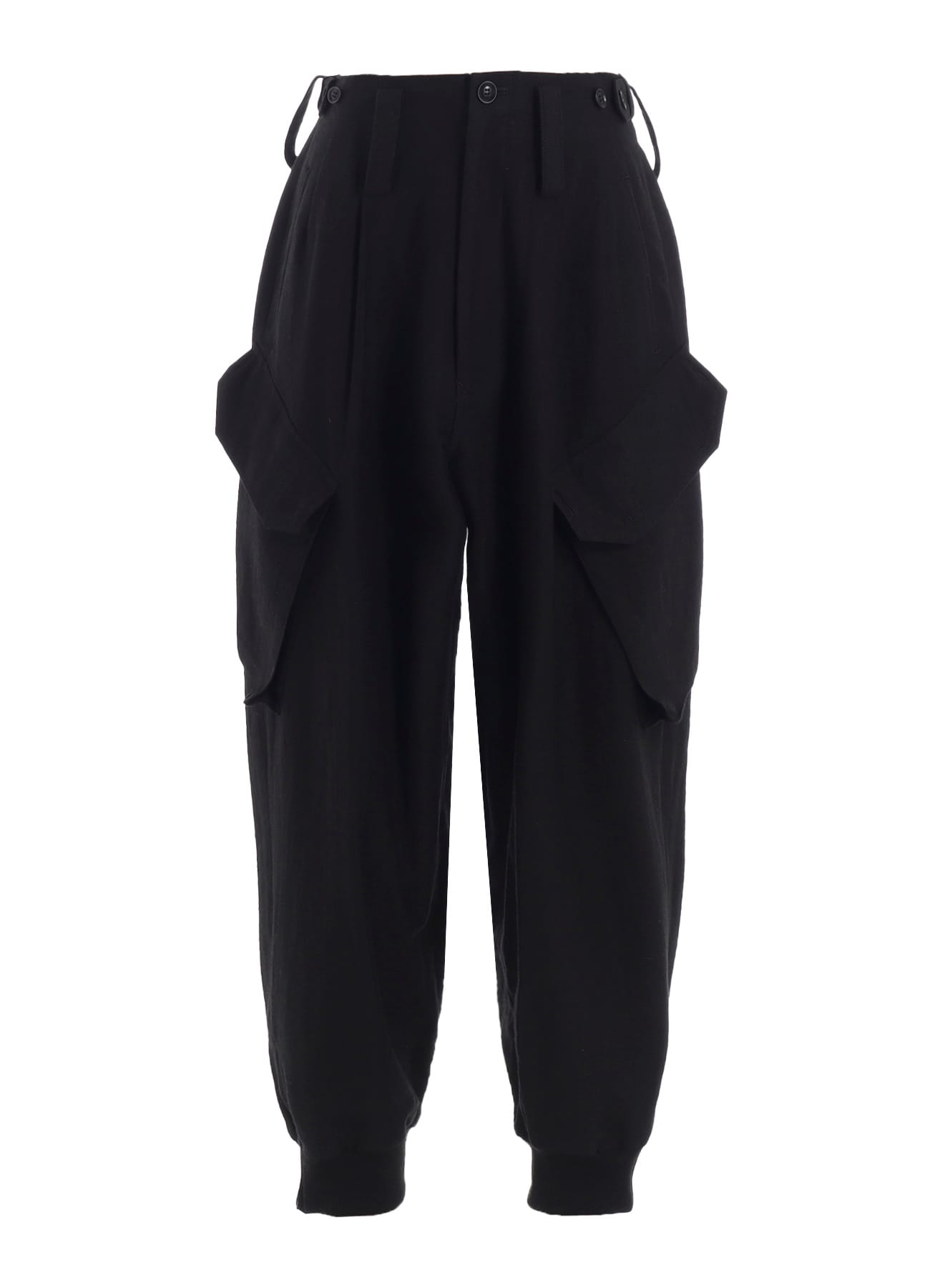 COTTON/FLAX MOLESKIN RIB HEM PANTS