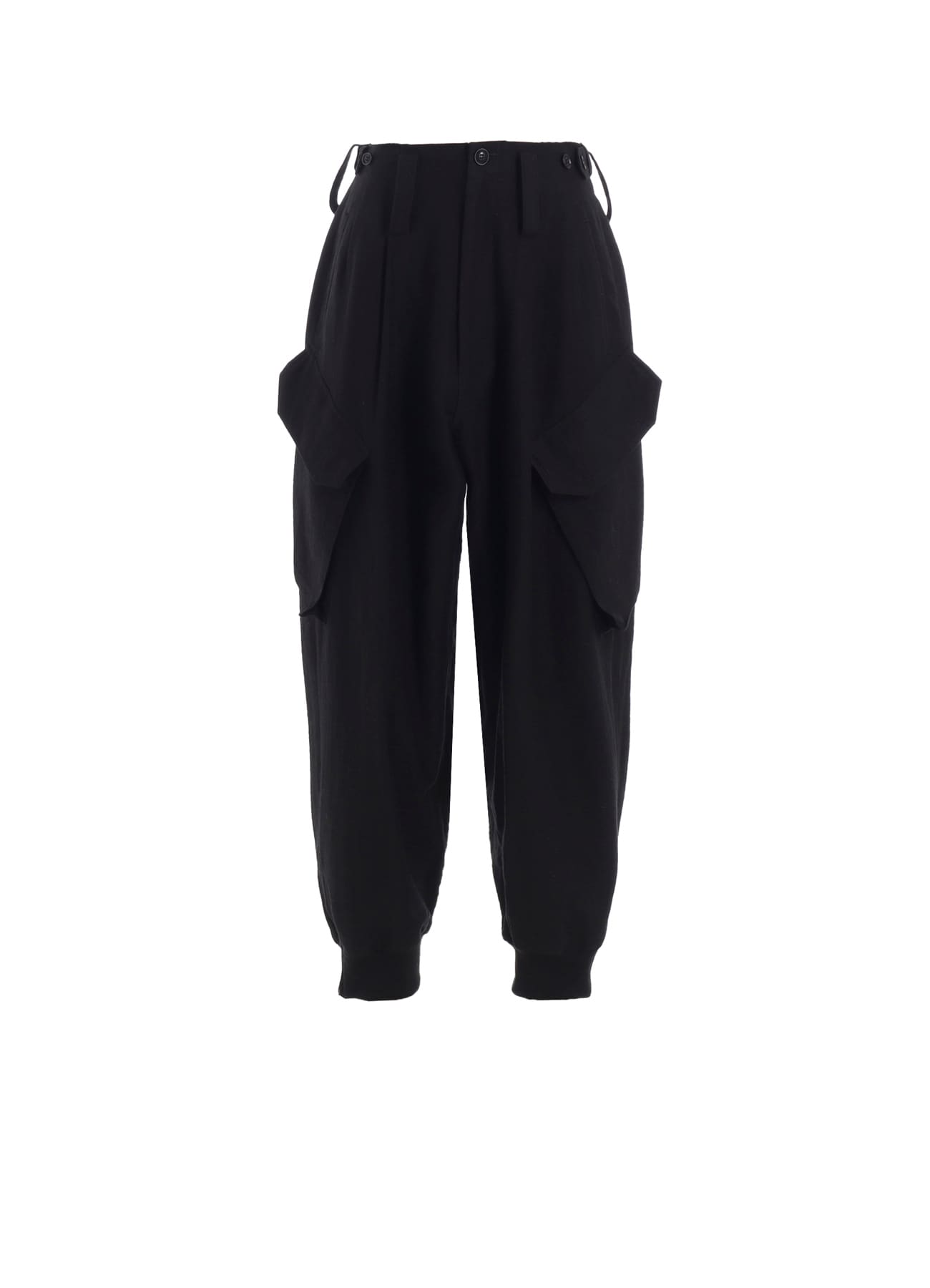 COTTON/FLAX MOLESKIN RIB HEM PANTS
