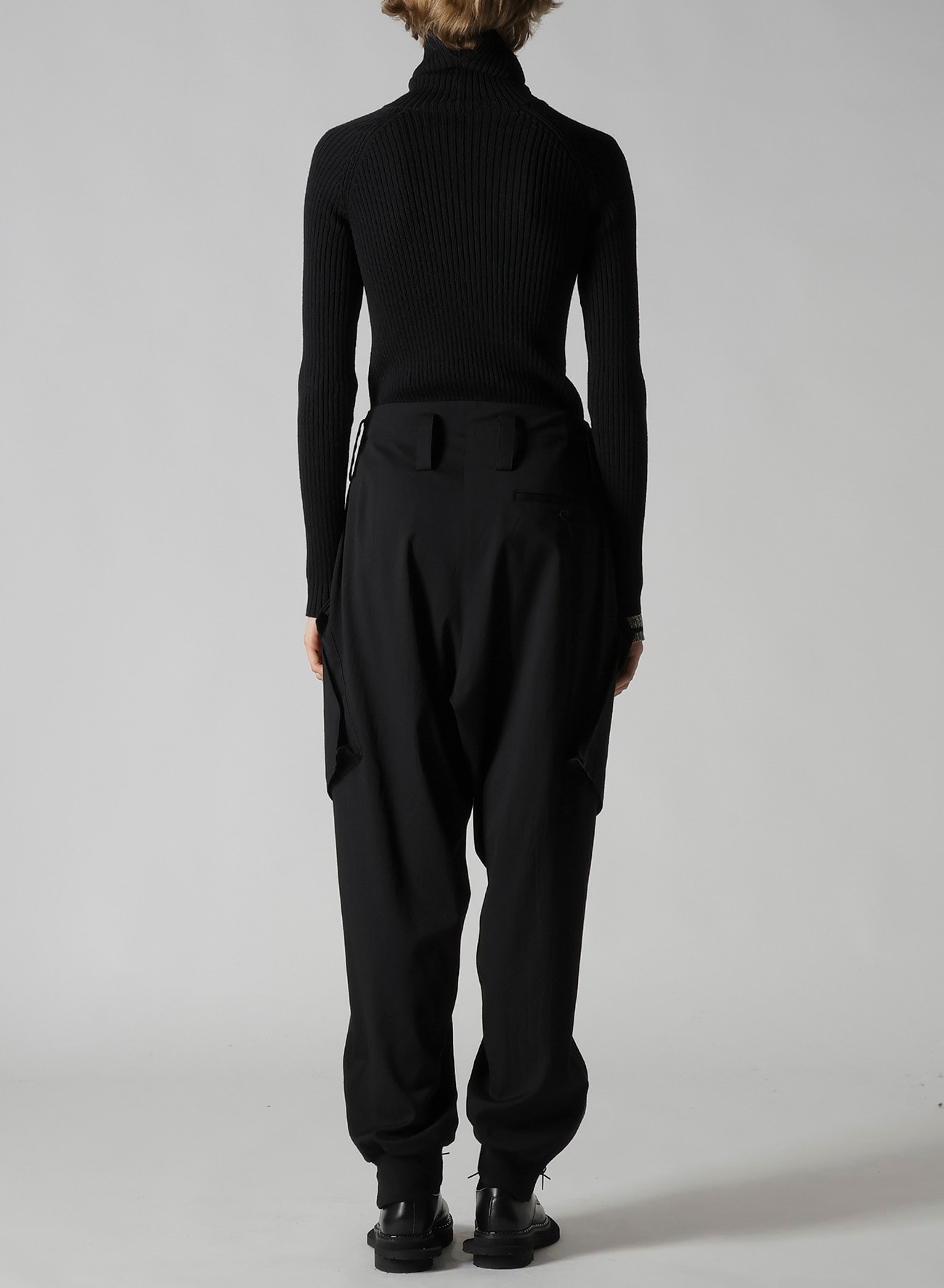 WOOL BREND TWILL RIB HEM PANTS