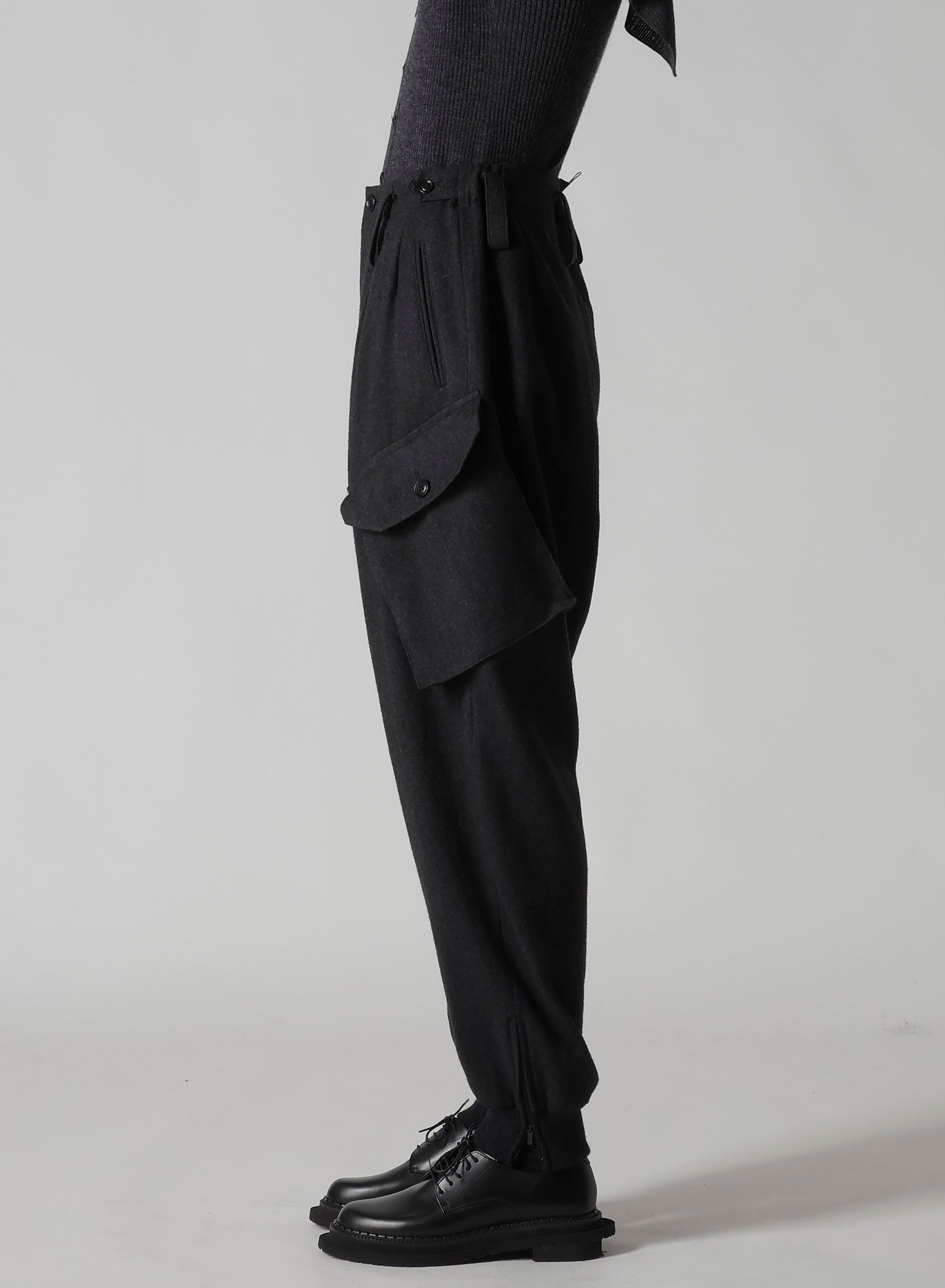 W/NY HERRINGBONE RIB HEM PANTS
