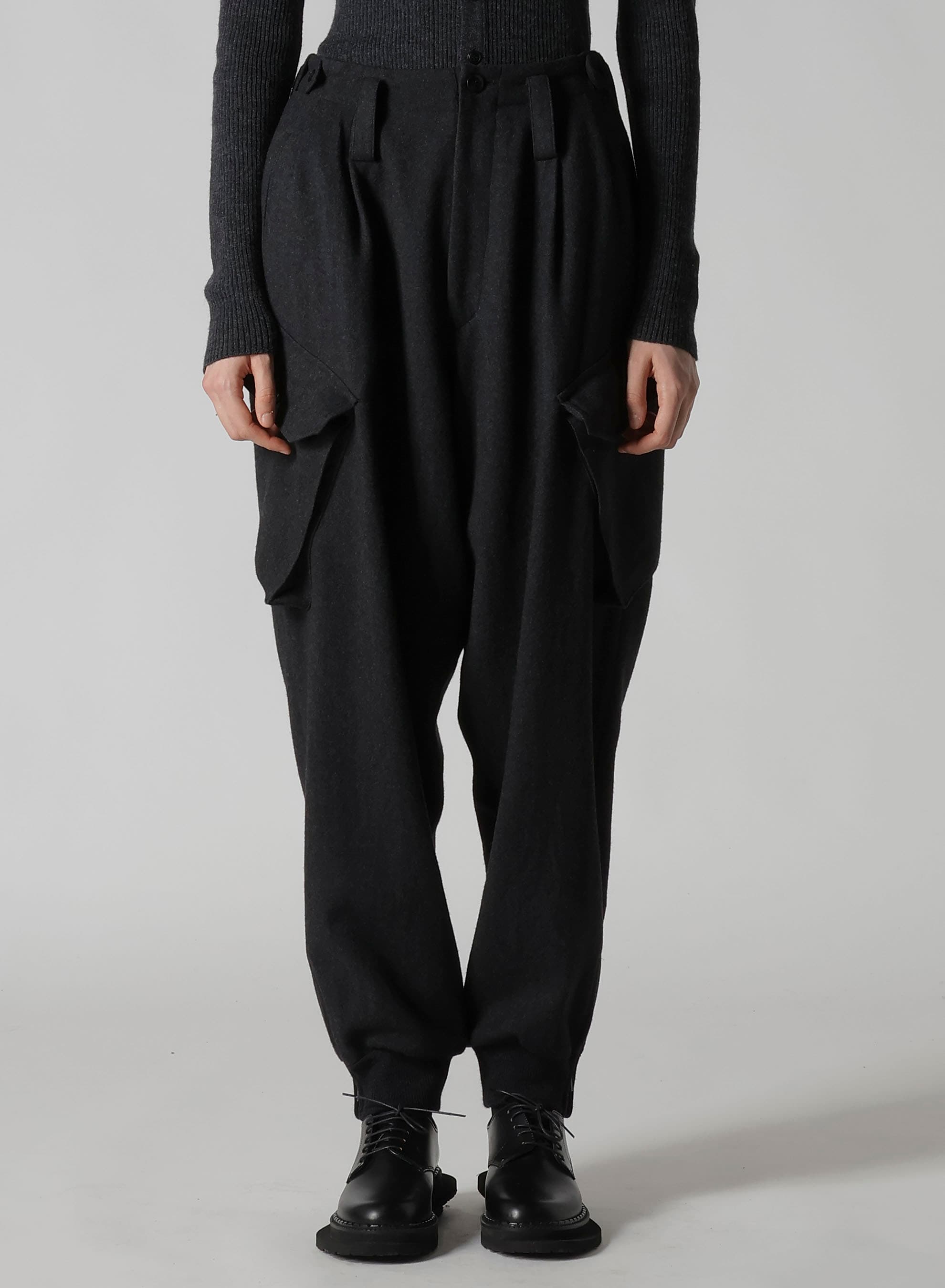 W/NY HERRINGBONE RIB HEM PANTS