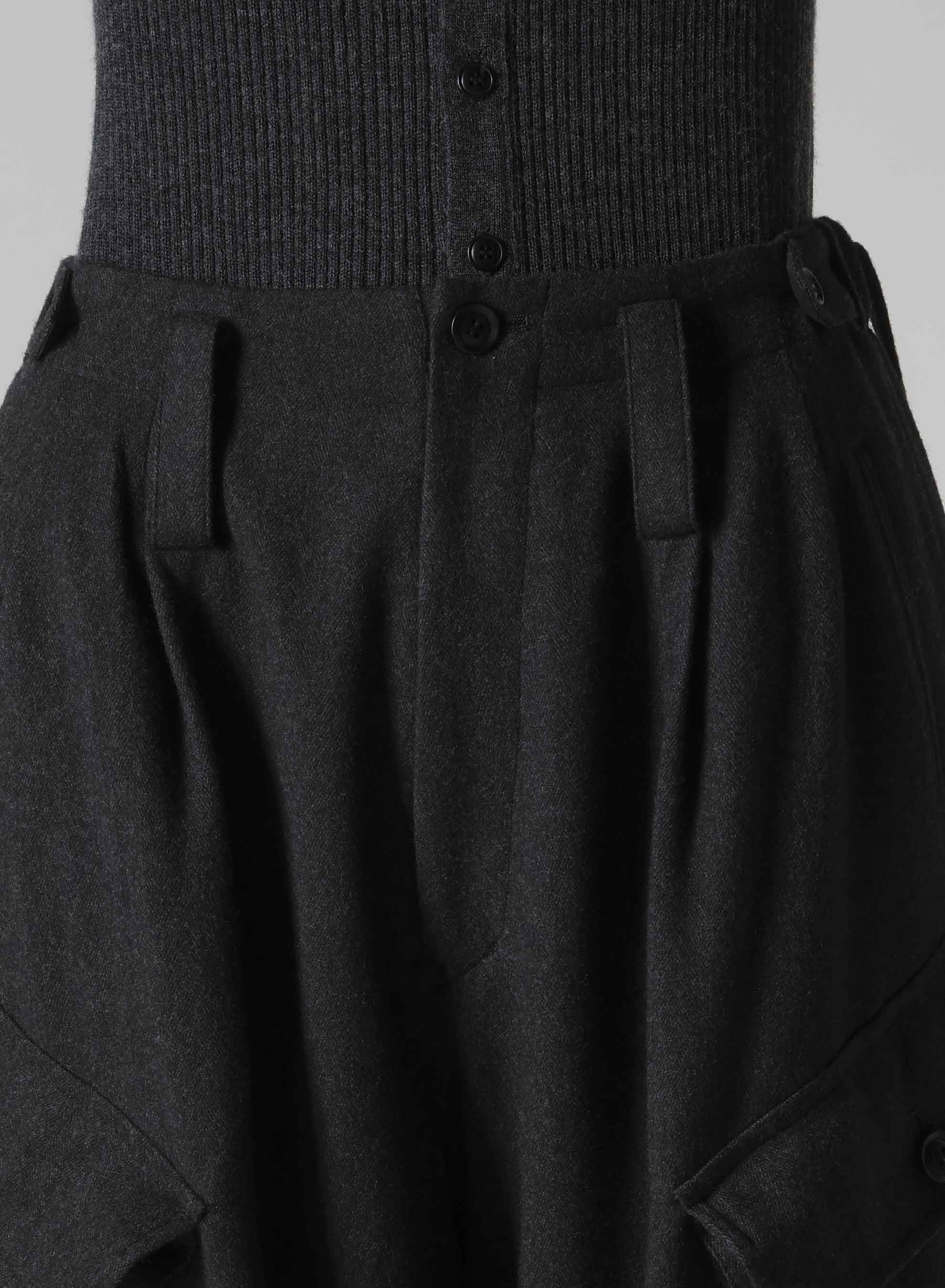 W/NY HERRINGBONE RIB HEM PANTS