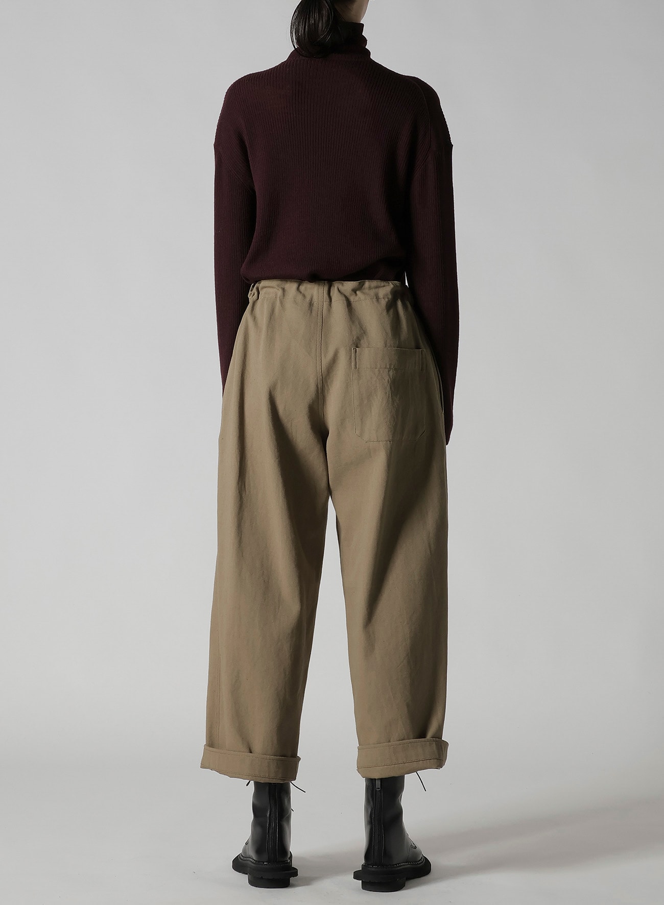 COTTON LINEN TWILL STRAIGHT PANTS