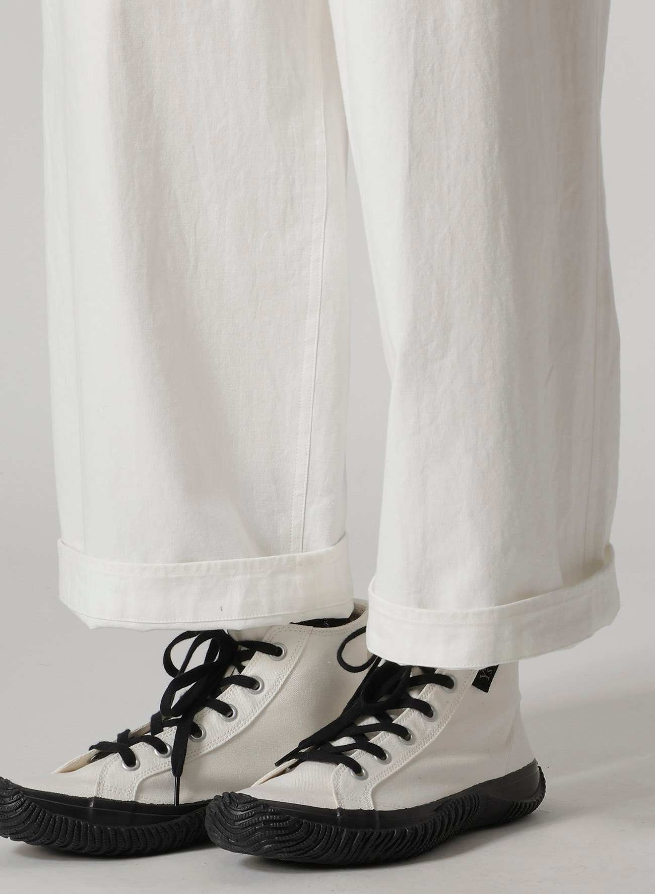 COTTON TWILL STRAIGHT STRING PANTS