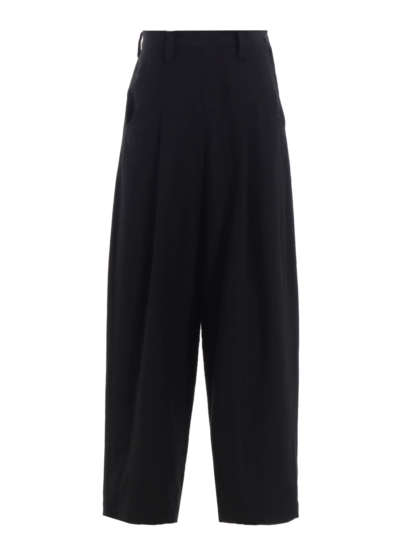 COTTON/FLAX MOLESKIN TUCKED PANTS