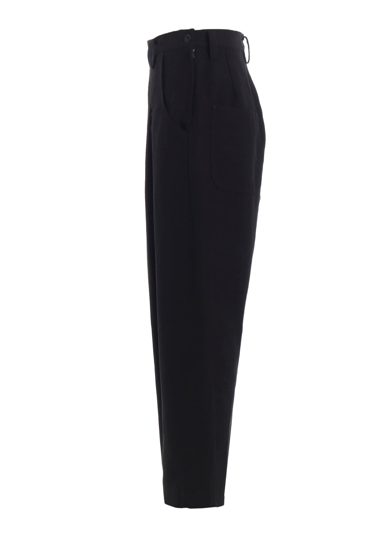 COTTON/FLAX MOLESKIN TUCKED PANTS