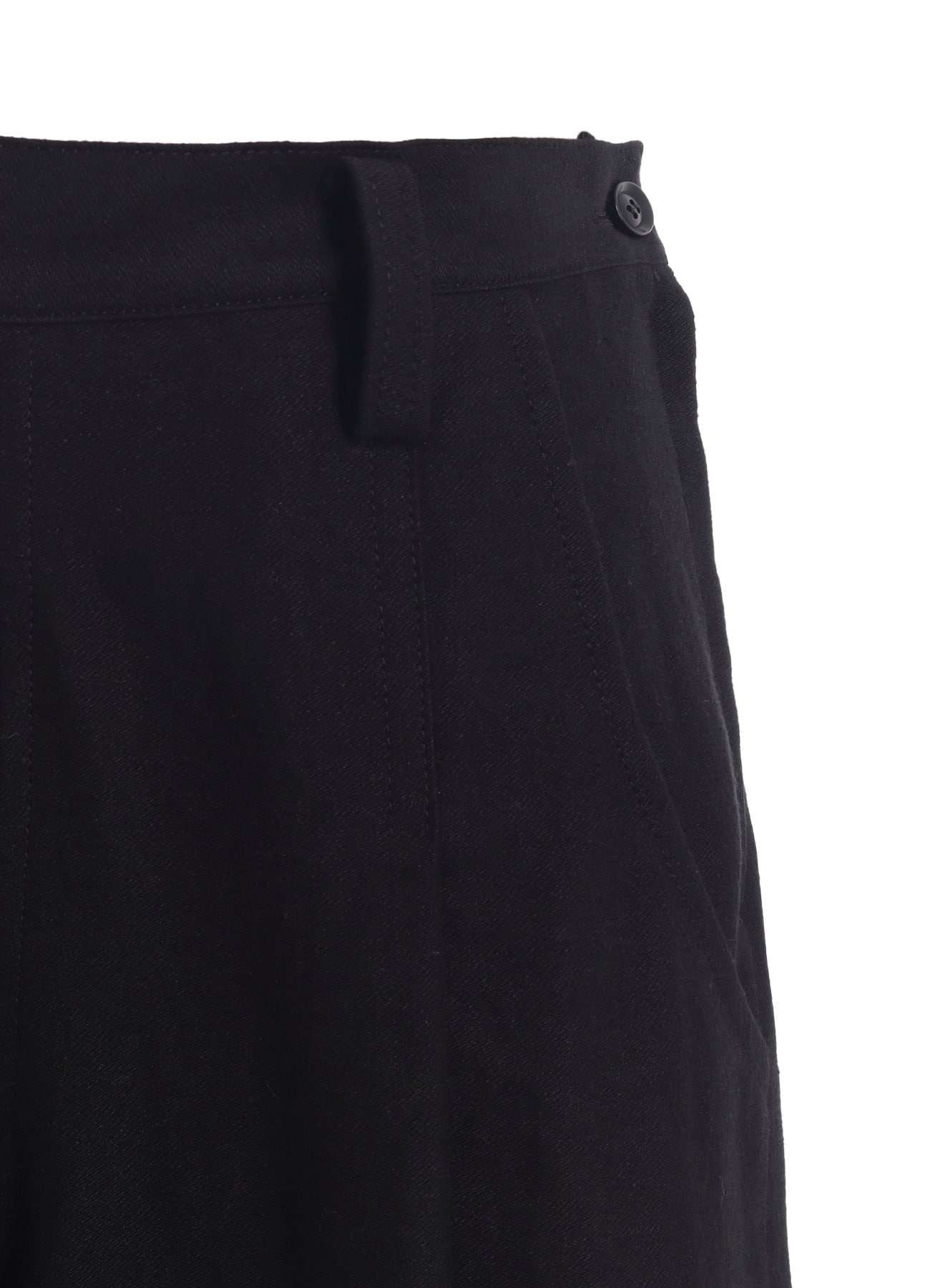 COTTON/FLAX MOLESKIN TUCKED PANTS