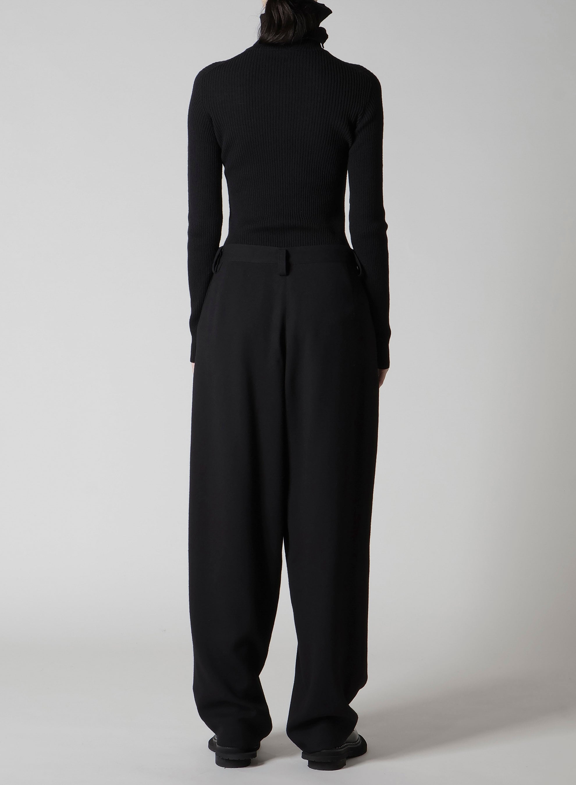 W/RY WASHER PROCESSED GAUZE SINGLE TUCK PANTS