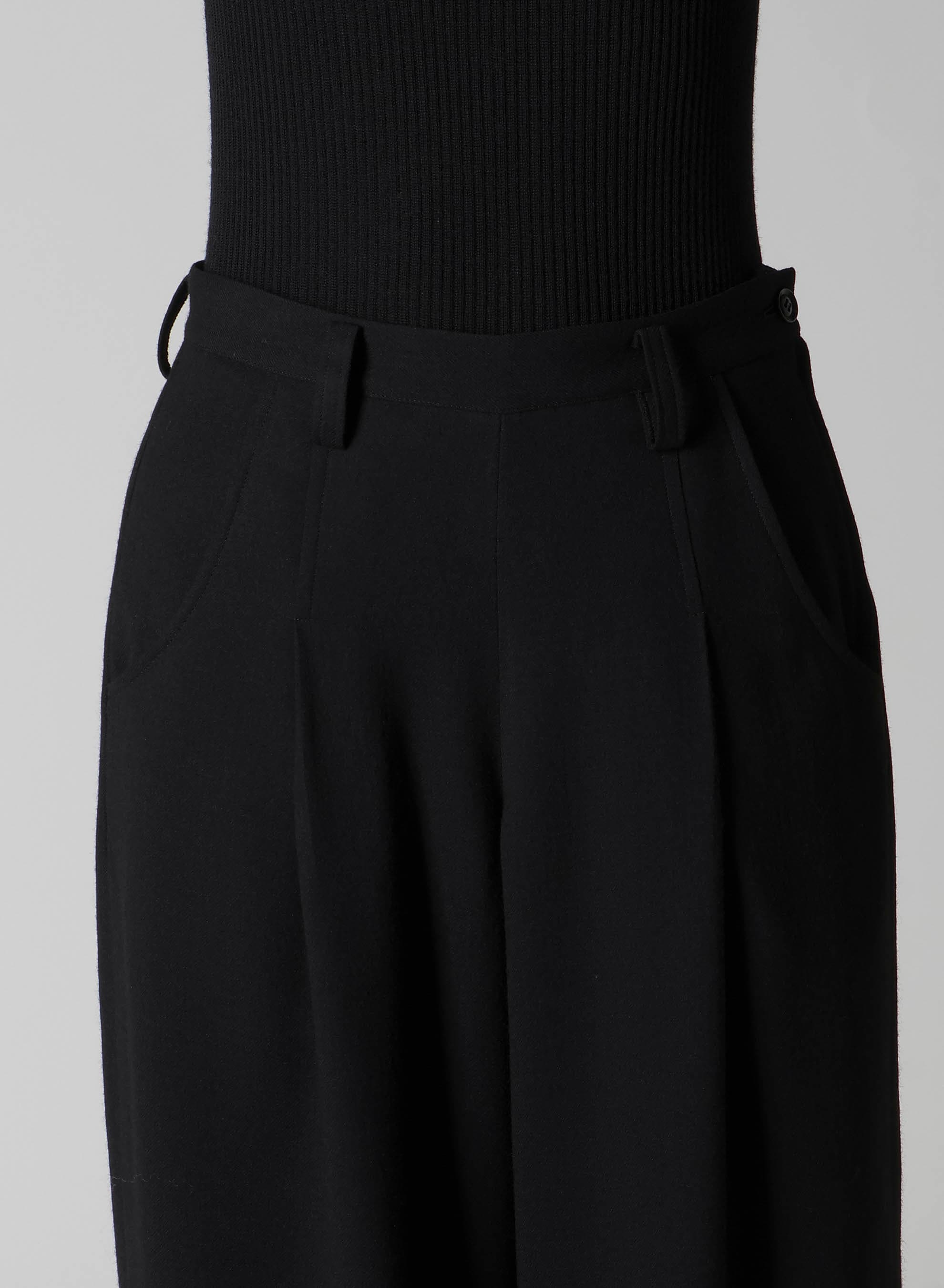 W/RY WASHER PROCESSED GAUZE SINGLE TUCK PANTS