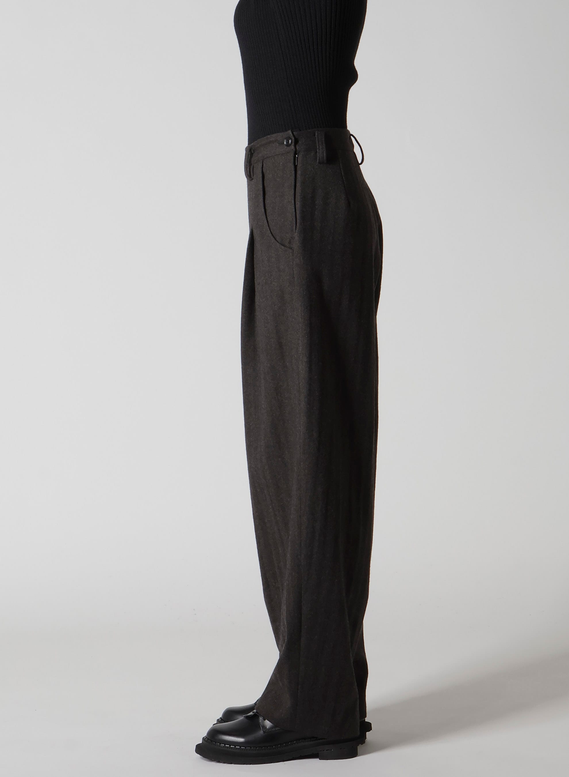 W/NY HERRINGBONE SINGLE TUCK PANTS