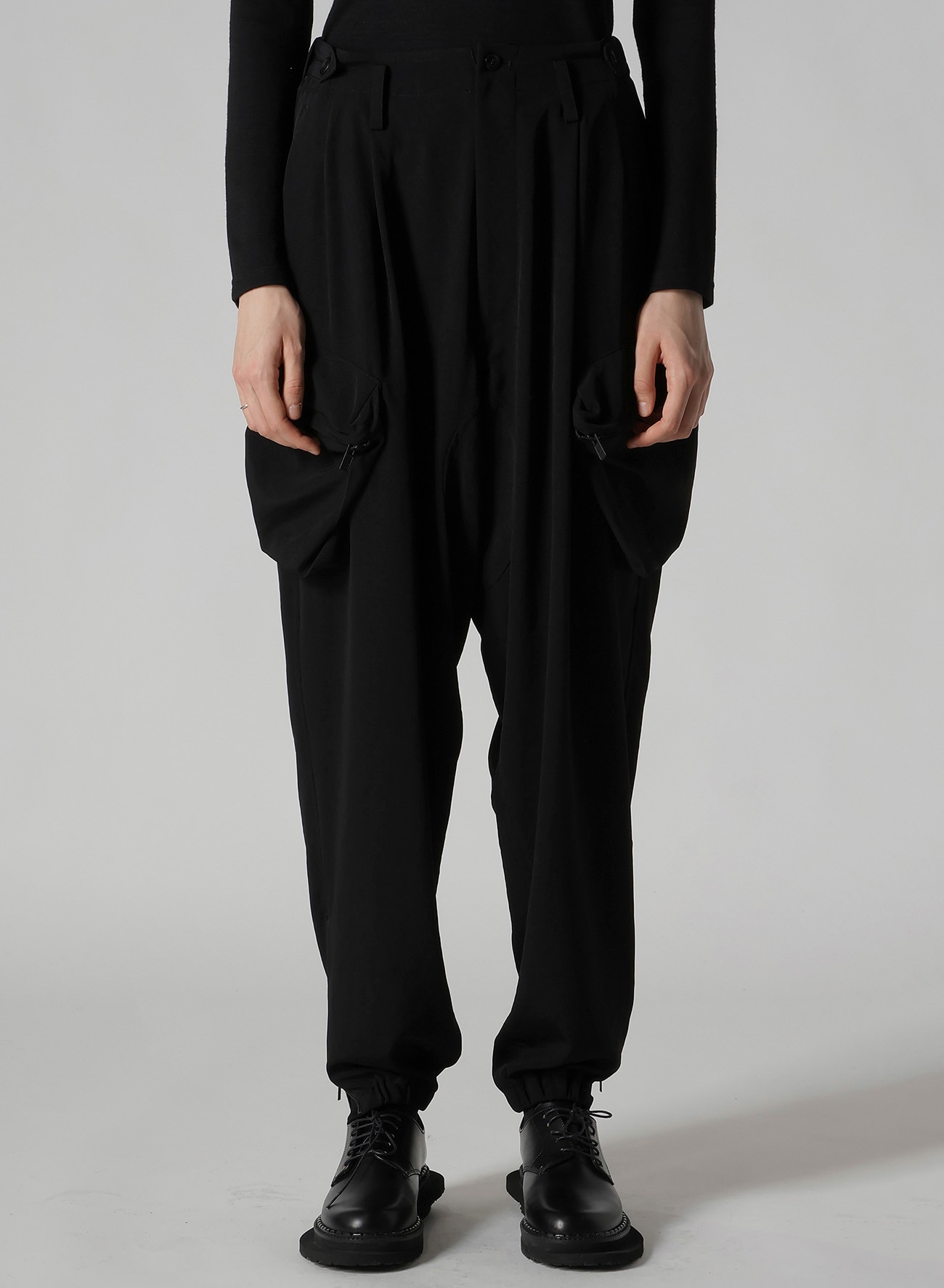 TA/PE CREPE DE CHINE FLIGHT PANTS