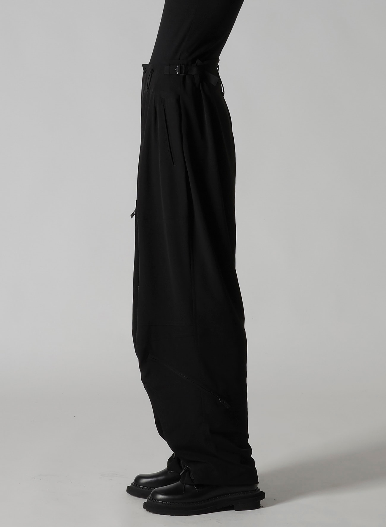 TA/PE CREPE DE CHINE ZIP POCKET PANTS