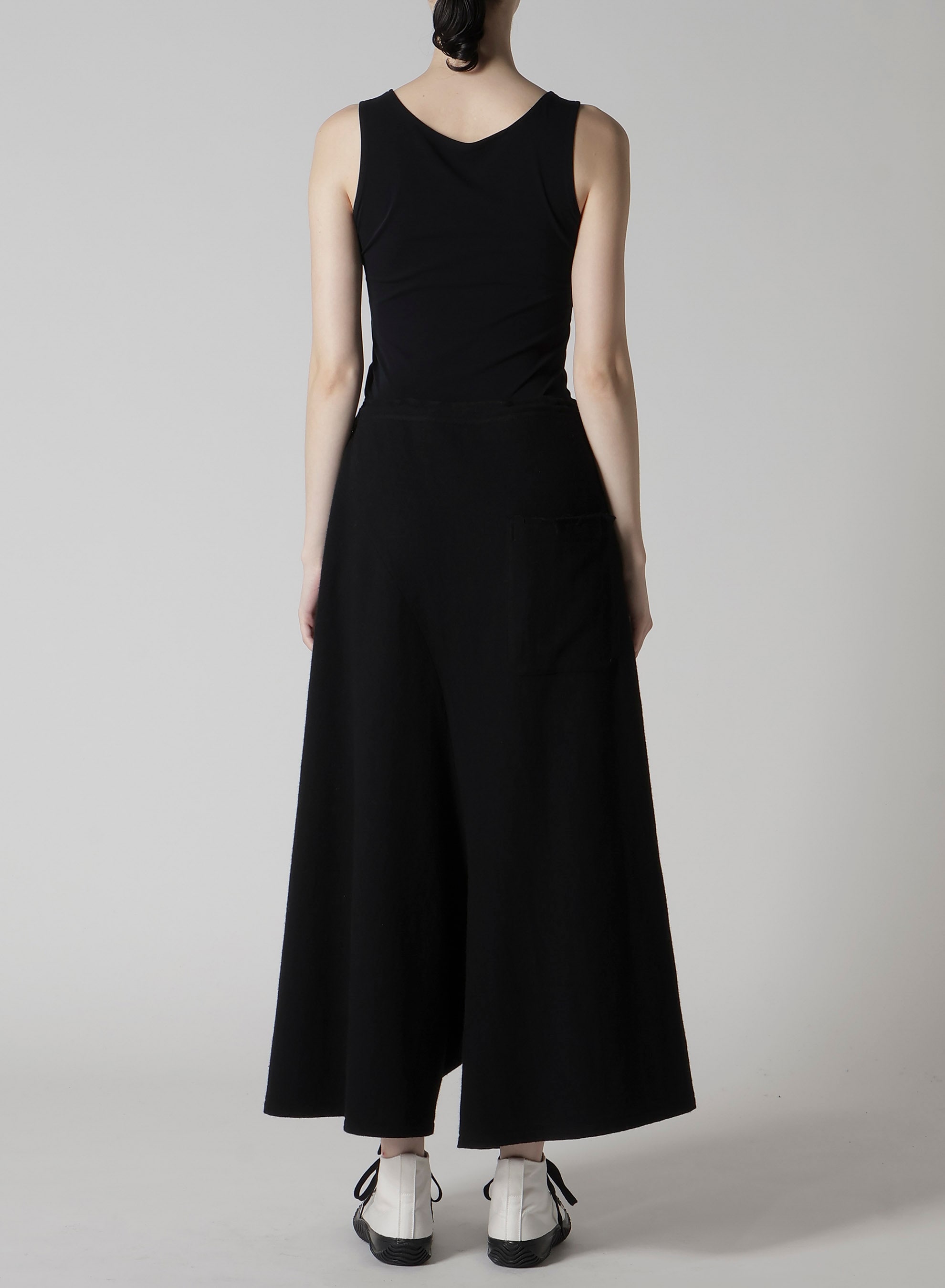 TOP VINTAGE FLANNEL ASYMMETRIC FLARE PANTS