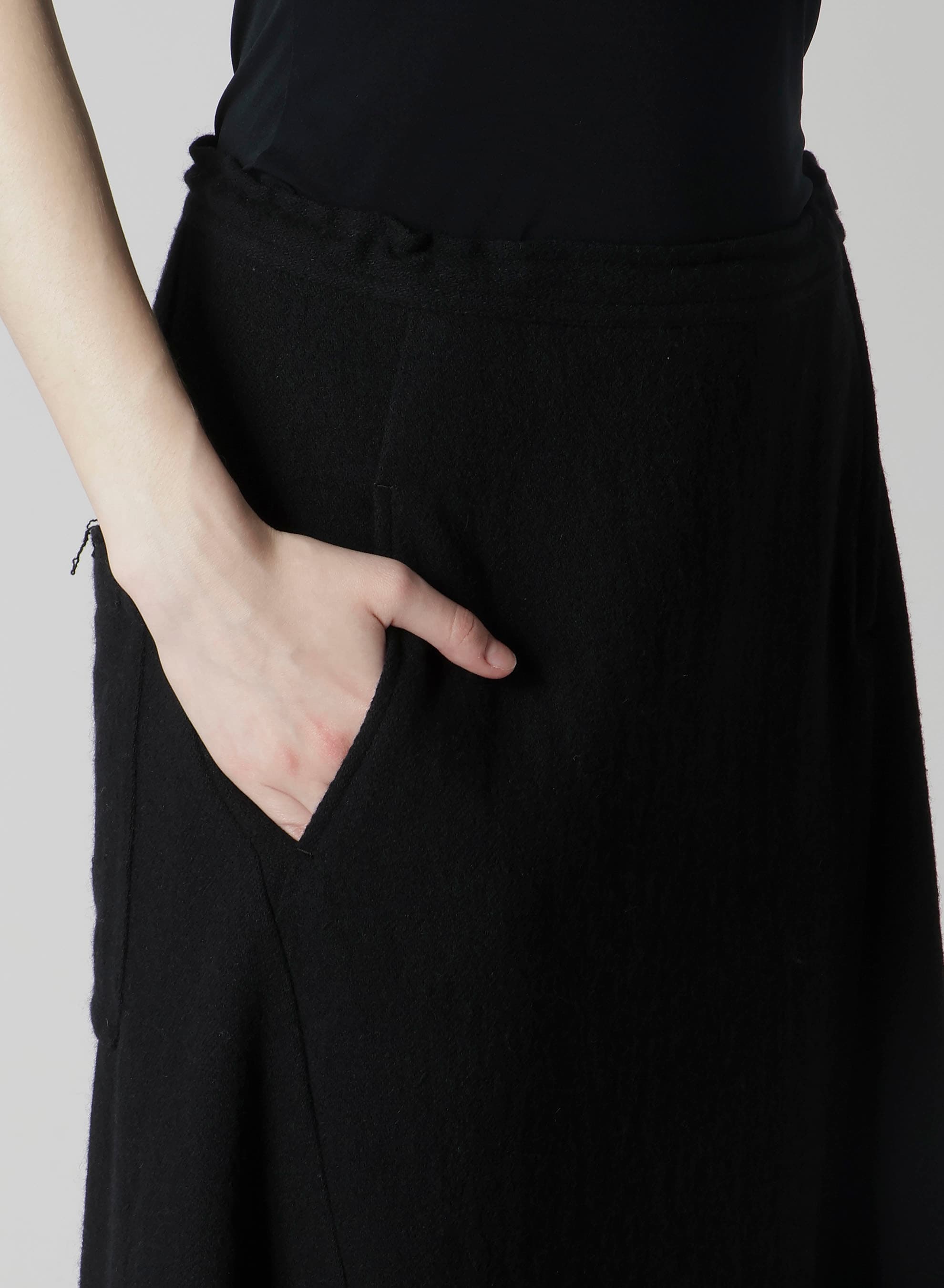 TOP VINTAGE FLANNEL ASYMMETRIC FLARE PANTS