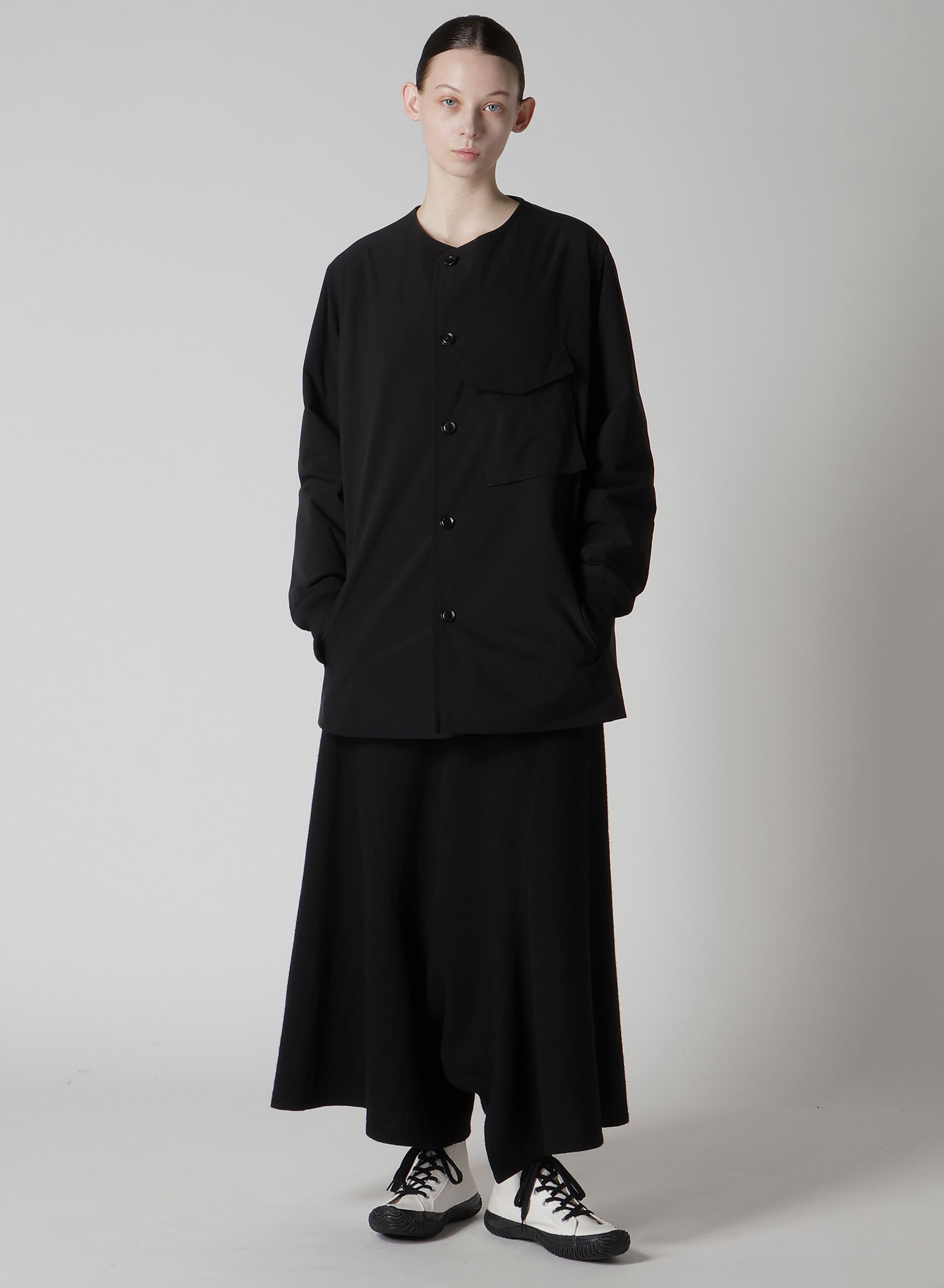 TOP VINTAGE FLANNEL ASYMMETRIC FLARE PANTS