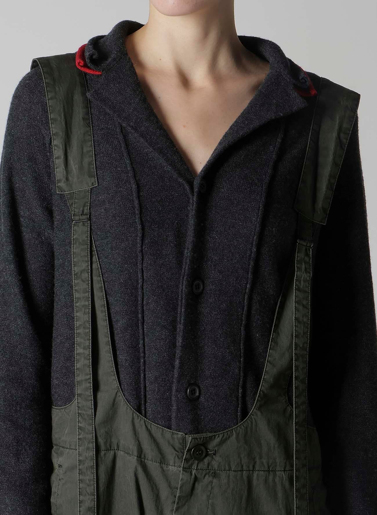 C/N PIGMENT COATED ADJUSTABLE WAIST OVERALLS(XS Khaki): Y's