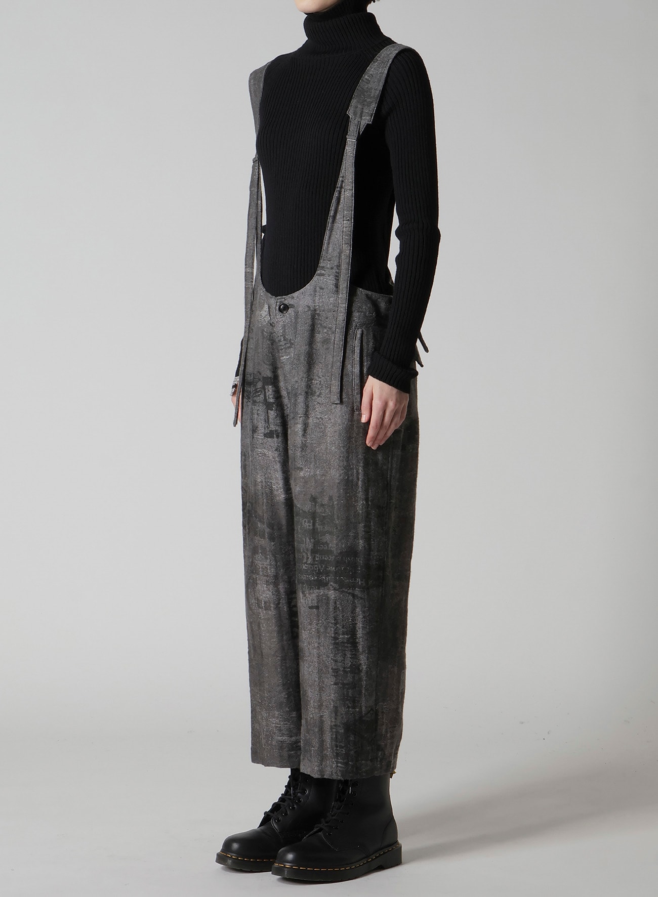 PATCH DESIGN PRINT FISH TAIL DRESS OVERALLS