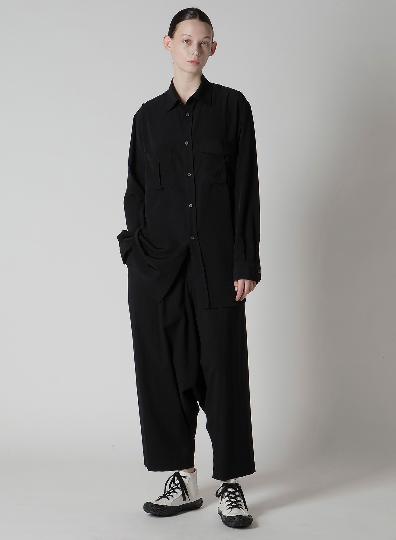 C/RY GABARDINE 2-TUCK SAROUEL PANTS