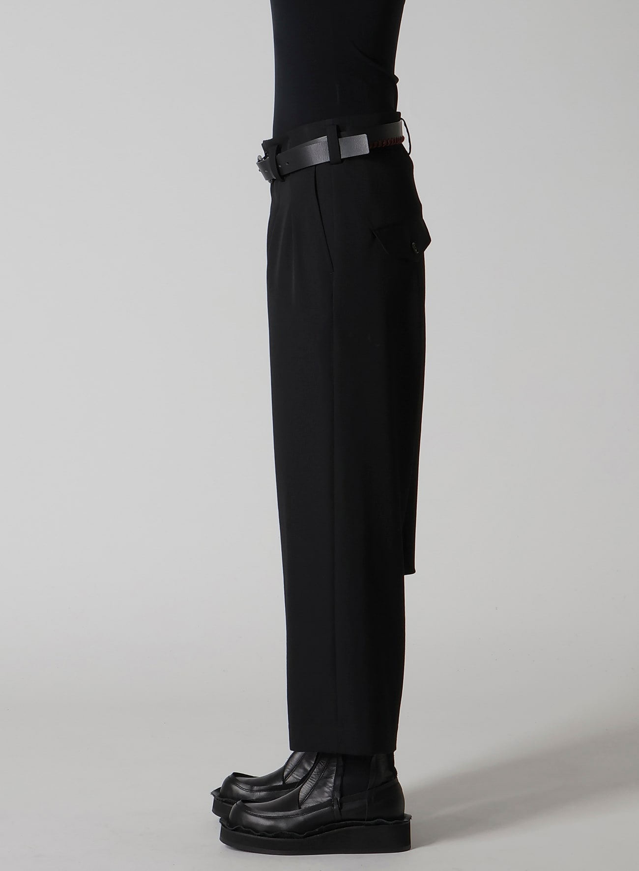 WOOL GABARDINE 2TUCK SAROUEL PANTS
