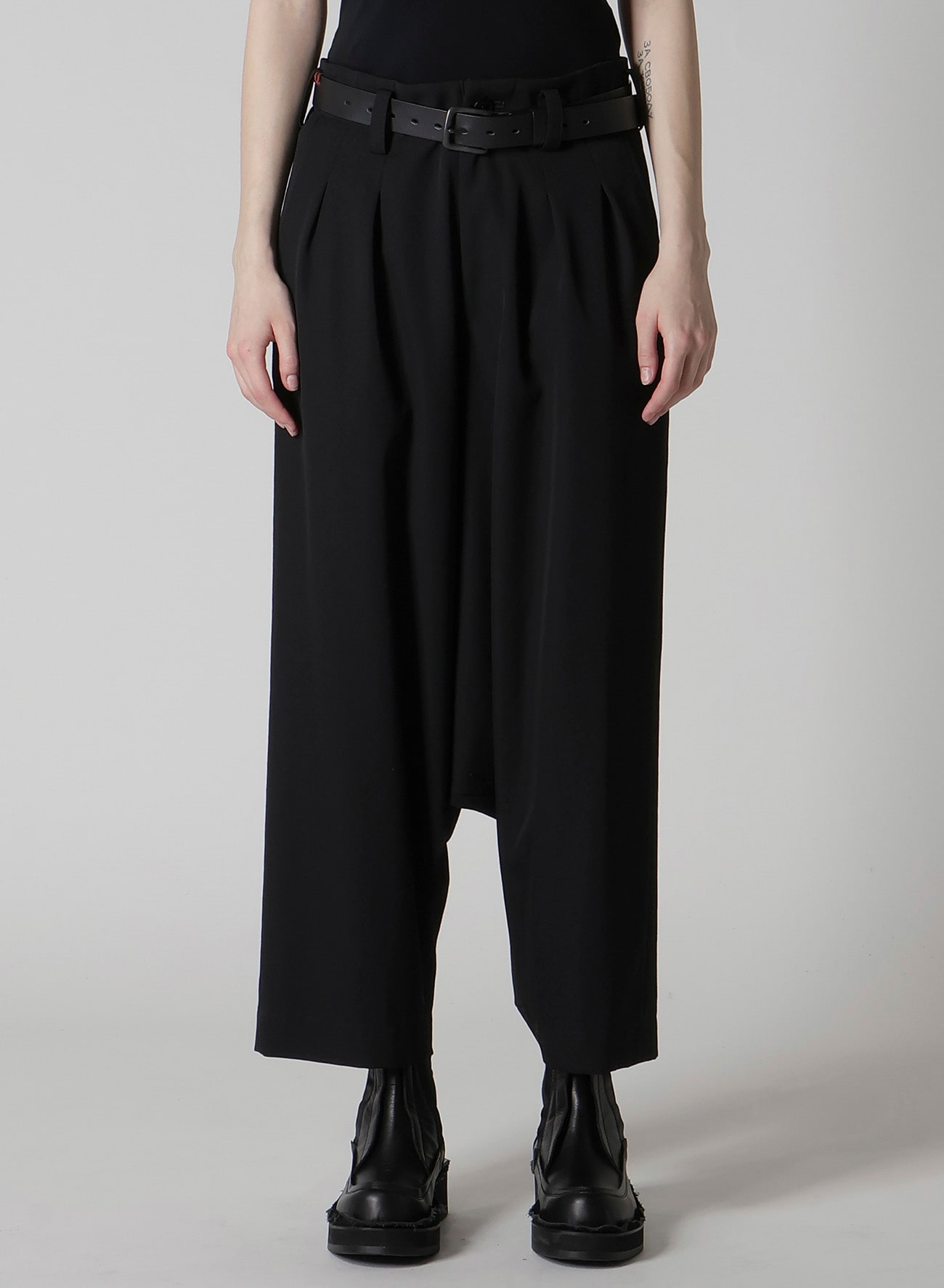 WOOL GABARDINE 2TUCK SAROUEL PANTS