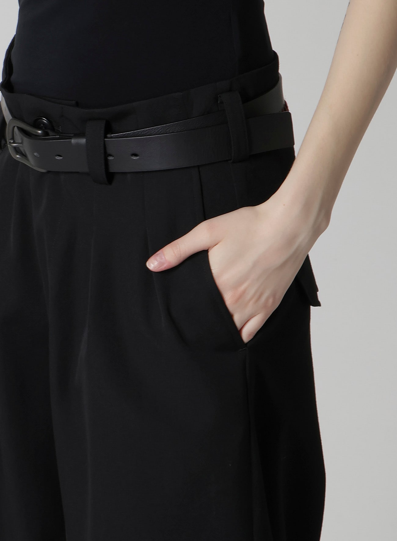WOOL GABARDINE 2TUCK SAROUEL PANTS