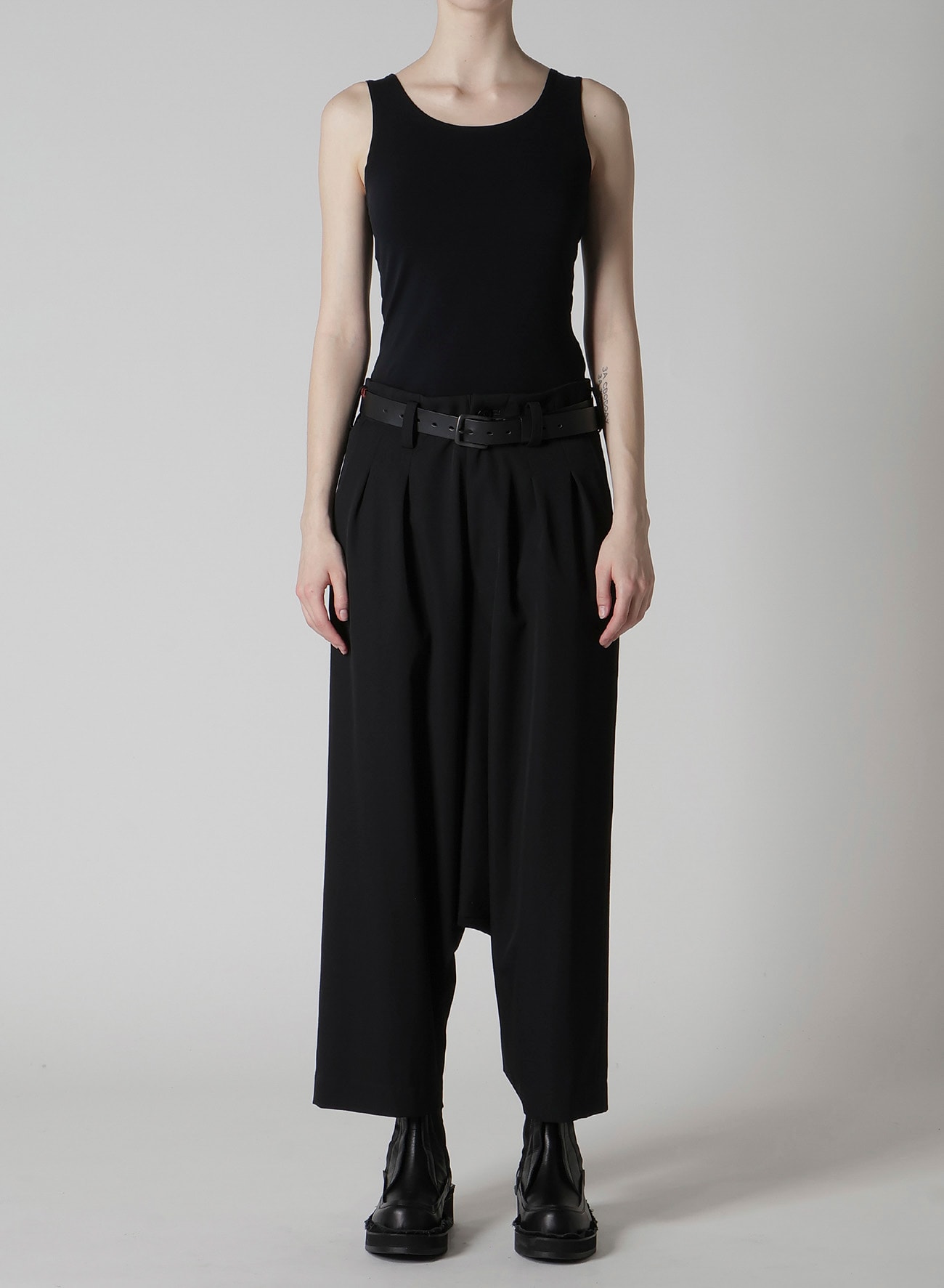 WOOL GABARDINE 2TUCK SAROUEL PANTS
