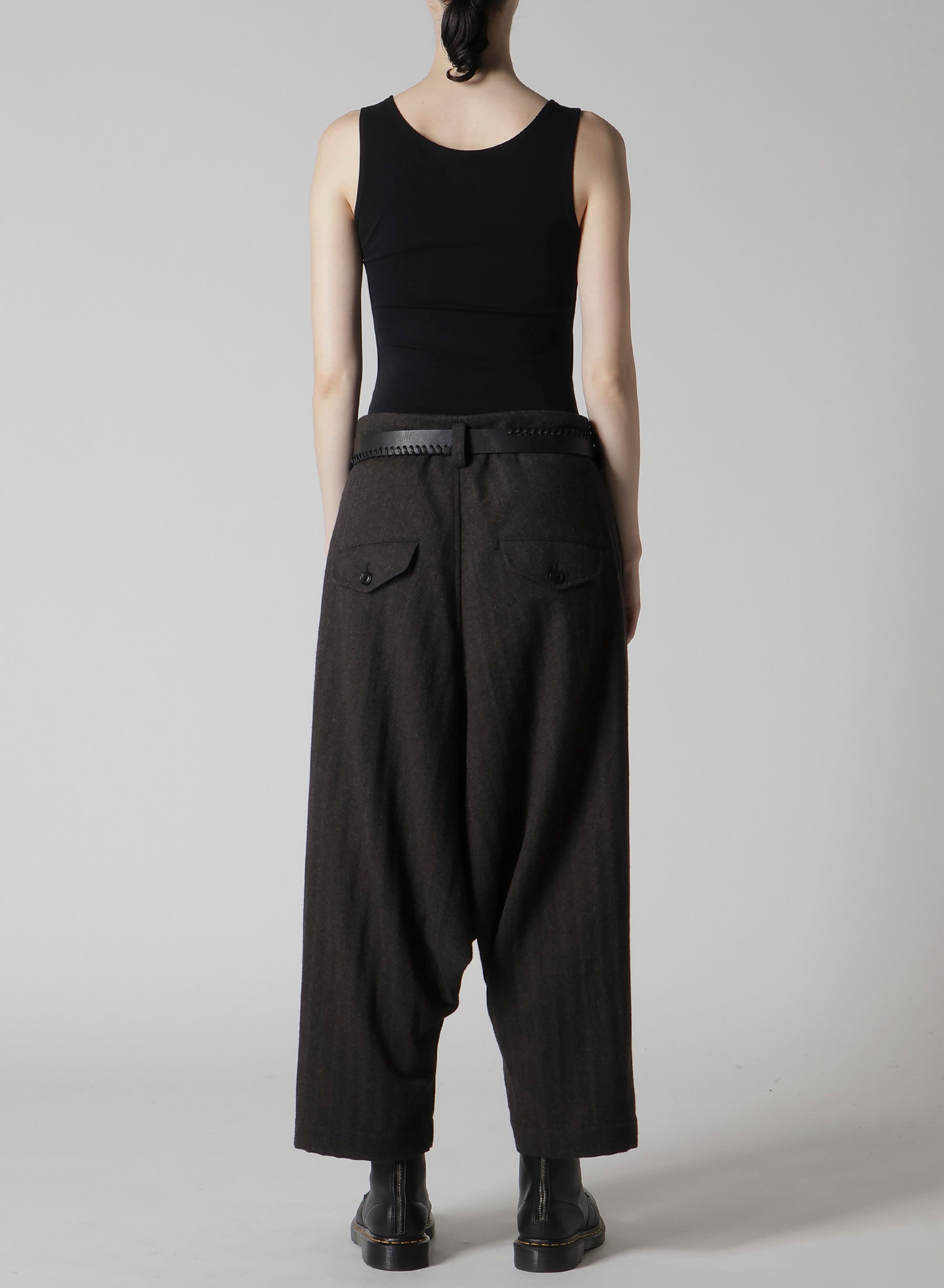 W/NY HERRINGBONE 2-TUCK SAROUEL PANTS