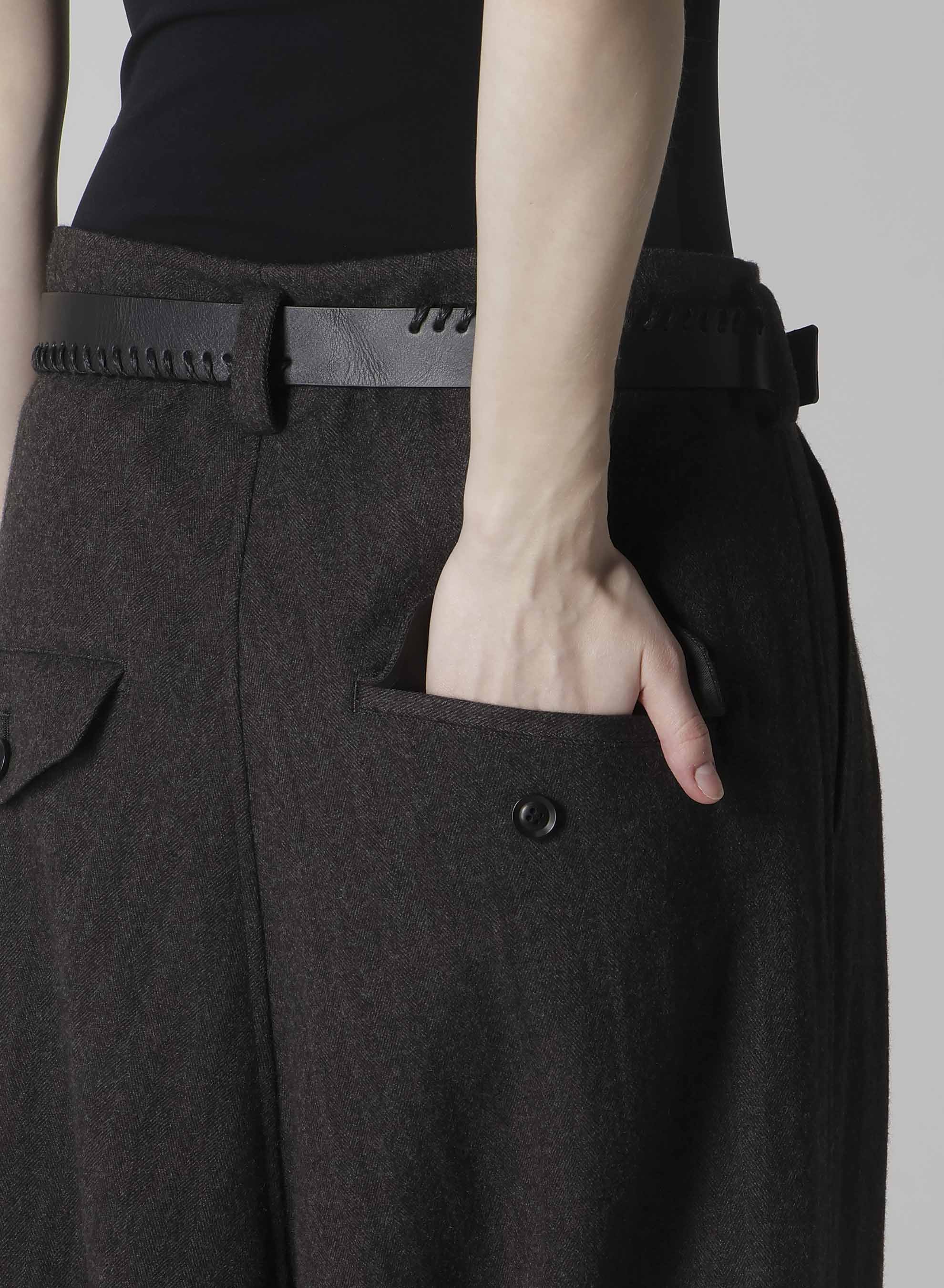 W/NY HERRINGBONE 2-TUCK SAROUEL PANTS