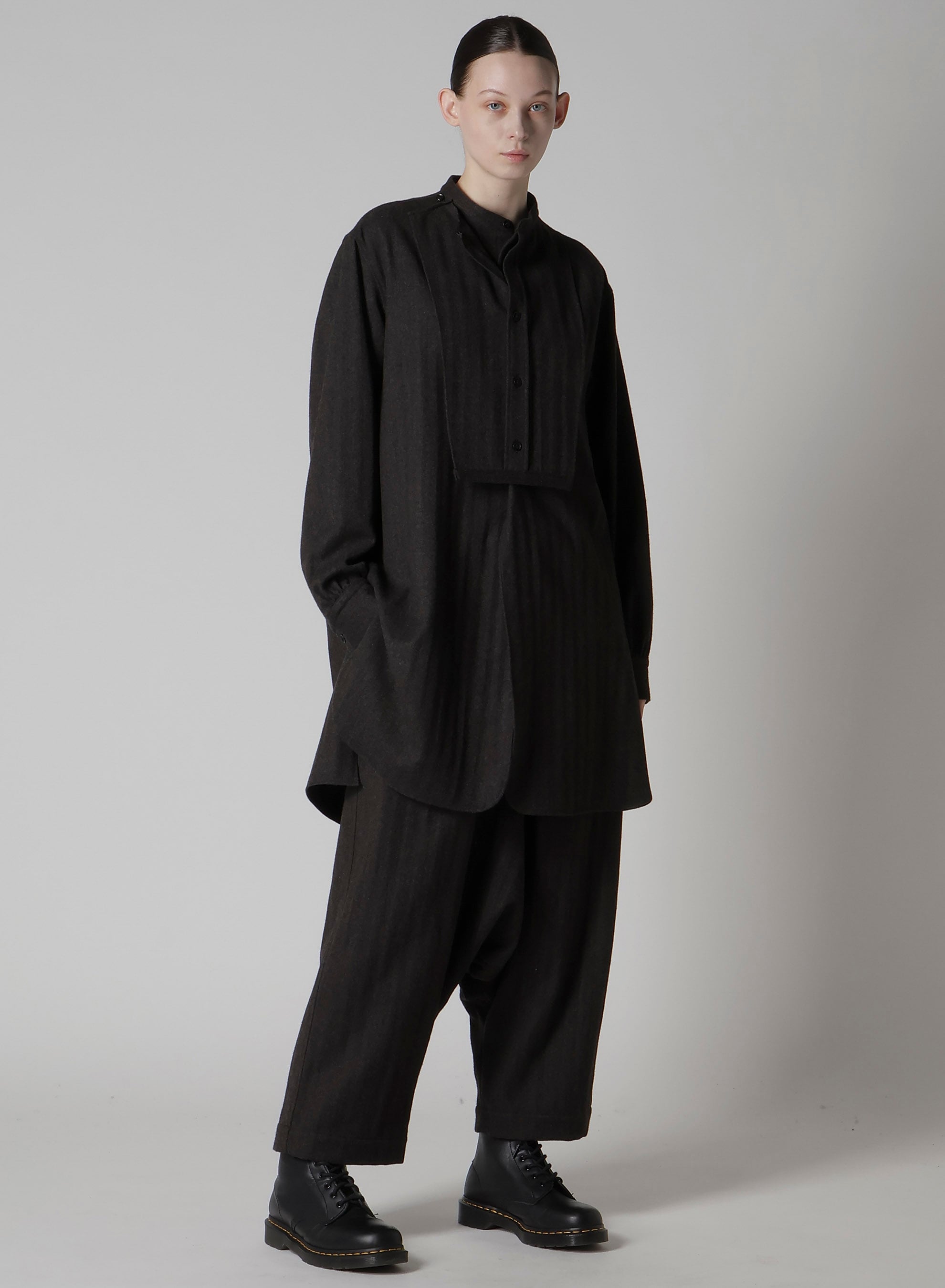 W/NY HERRINGBONE 2-TUCK SAROUEL PANTS