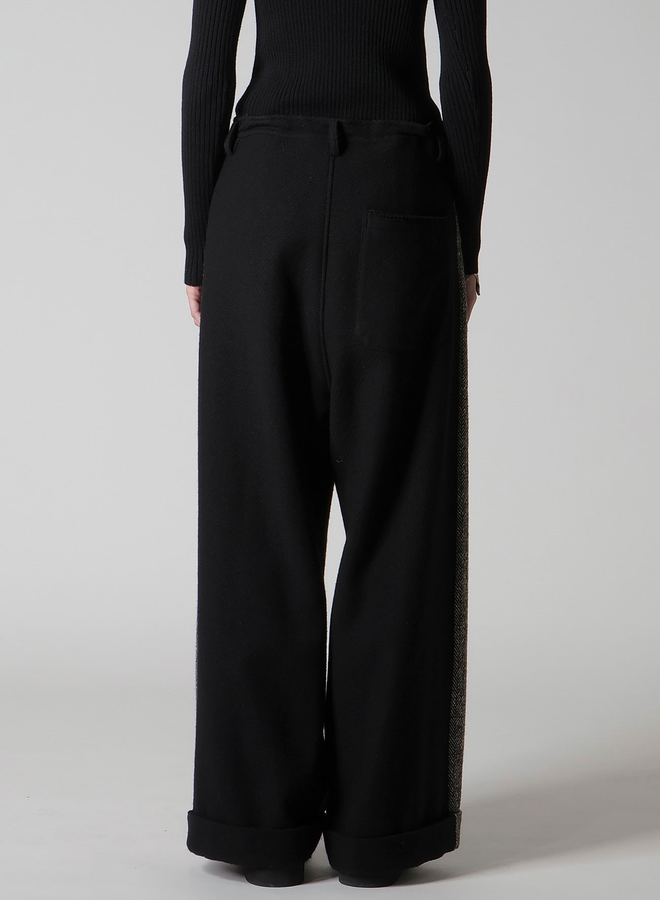BIG HERRINGBONE WIDE PANTS