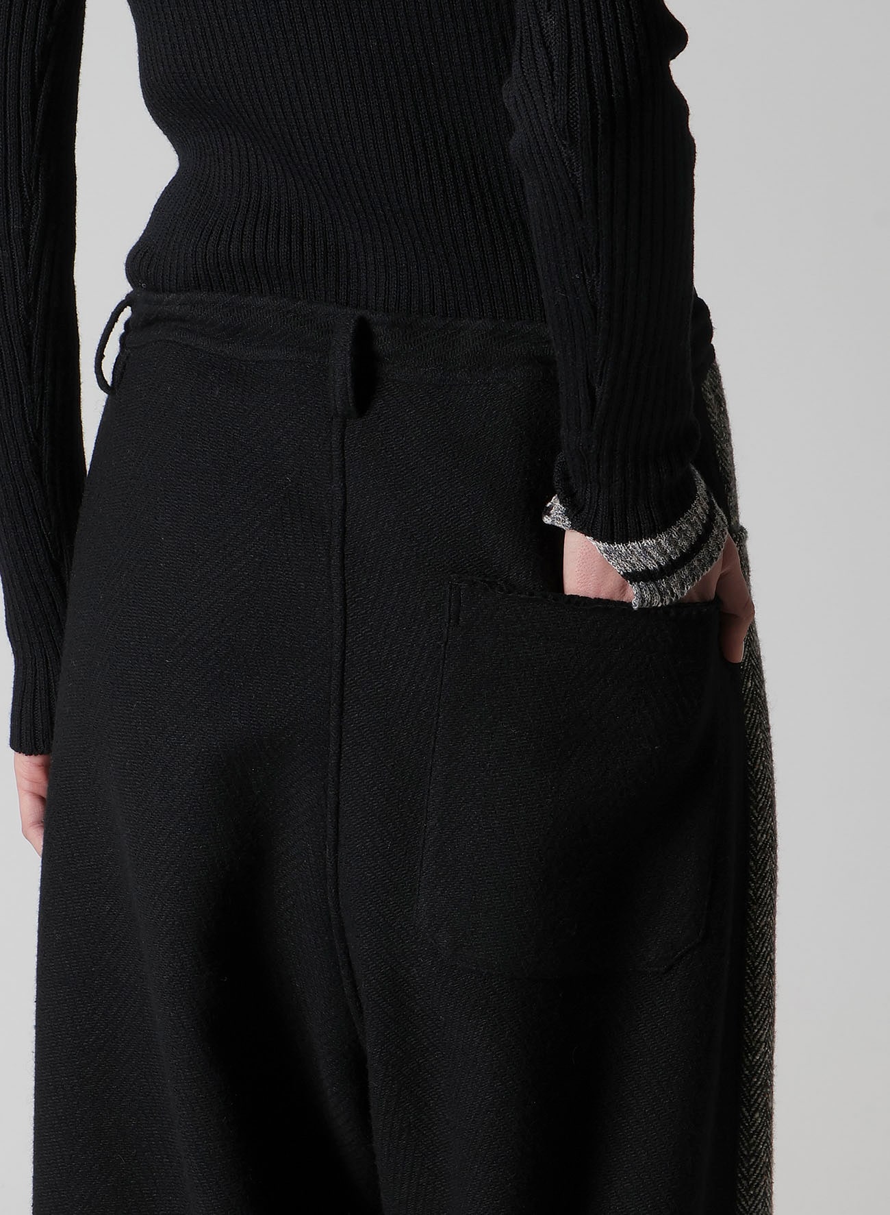 BIG HERRINGBONE WIDE PANTS