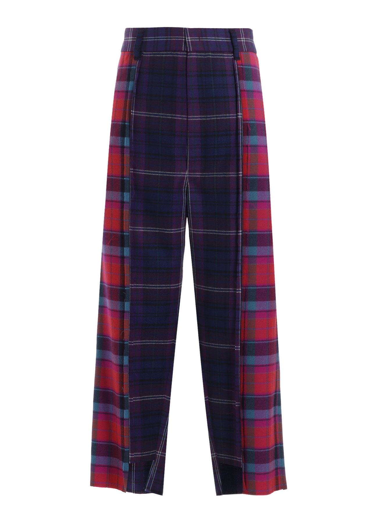 PLAID PANEL PANTS A
