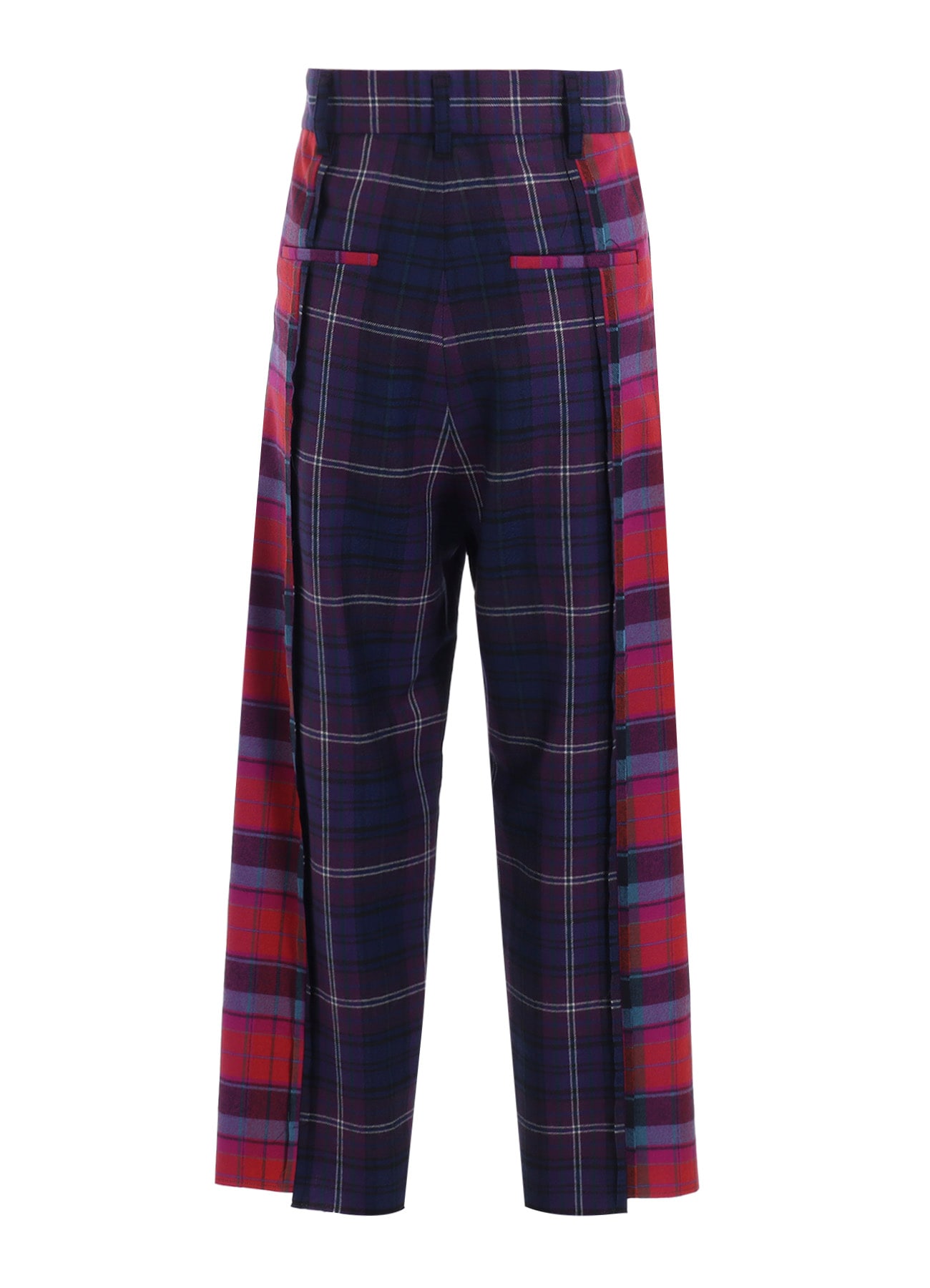 PLAID PANEL PANTS A