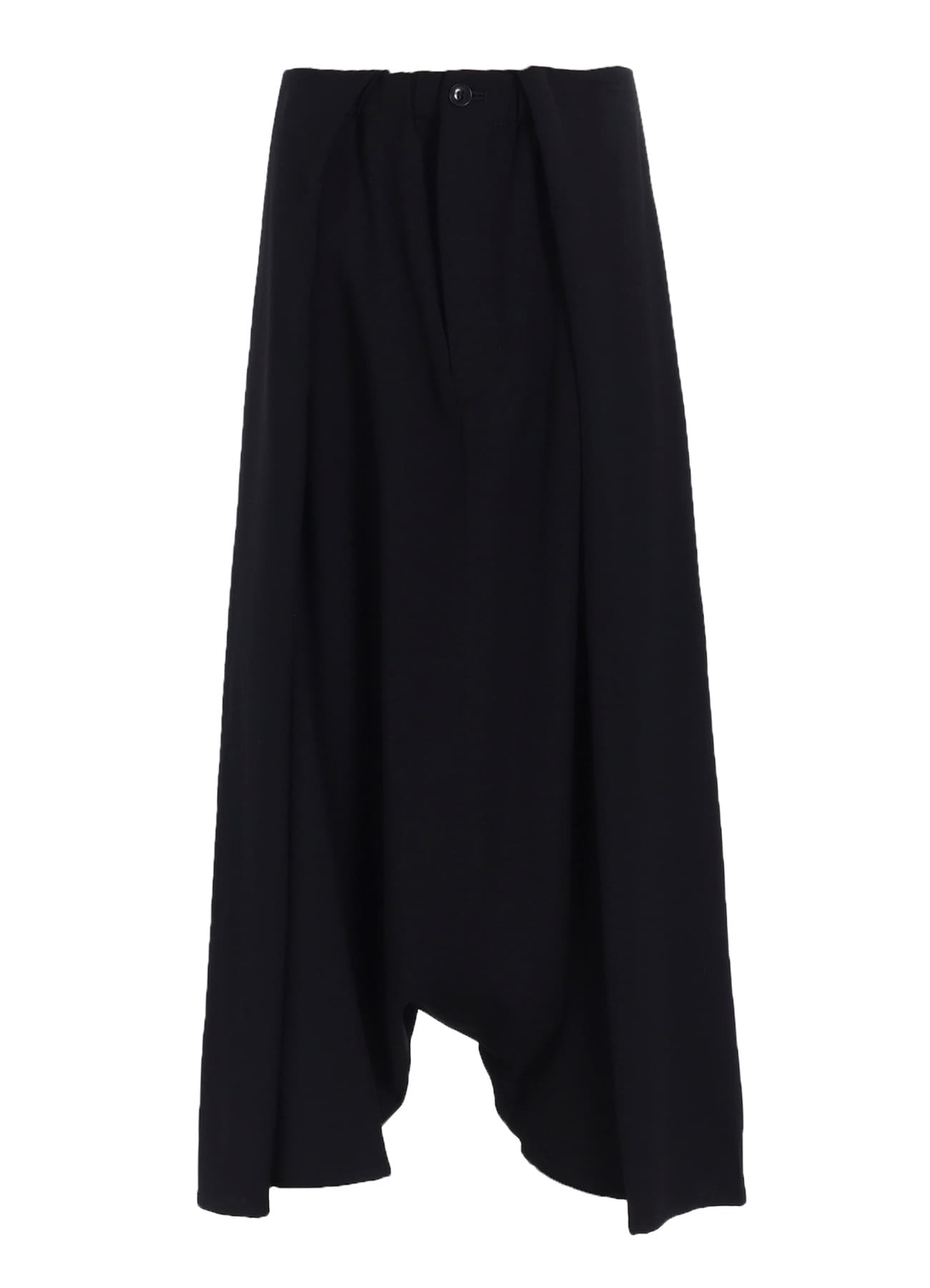 WOOL GABARDINE SAROUEL TUCKED PANTS